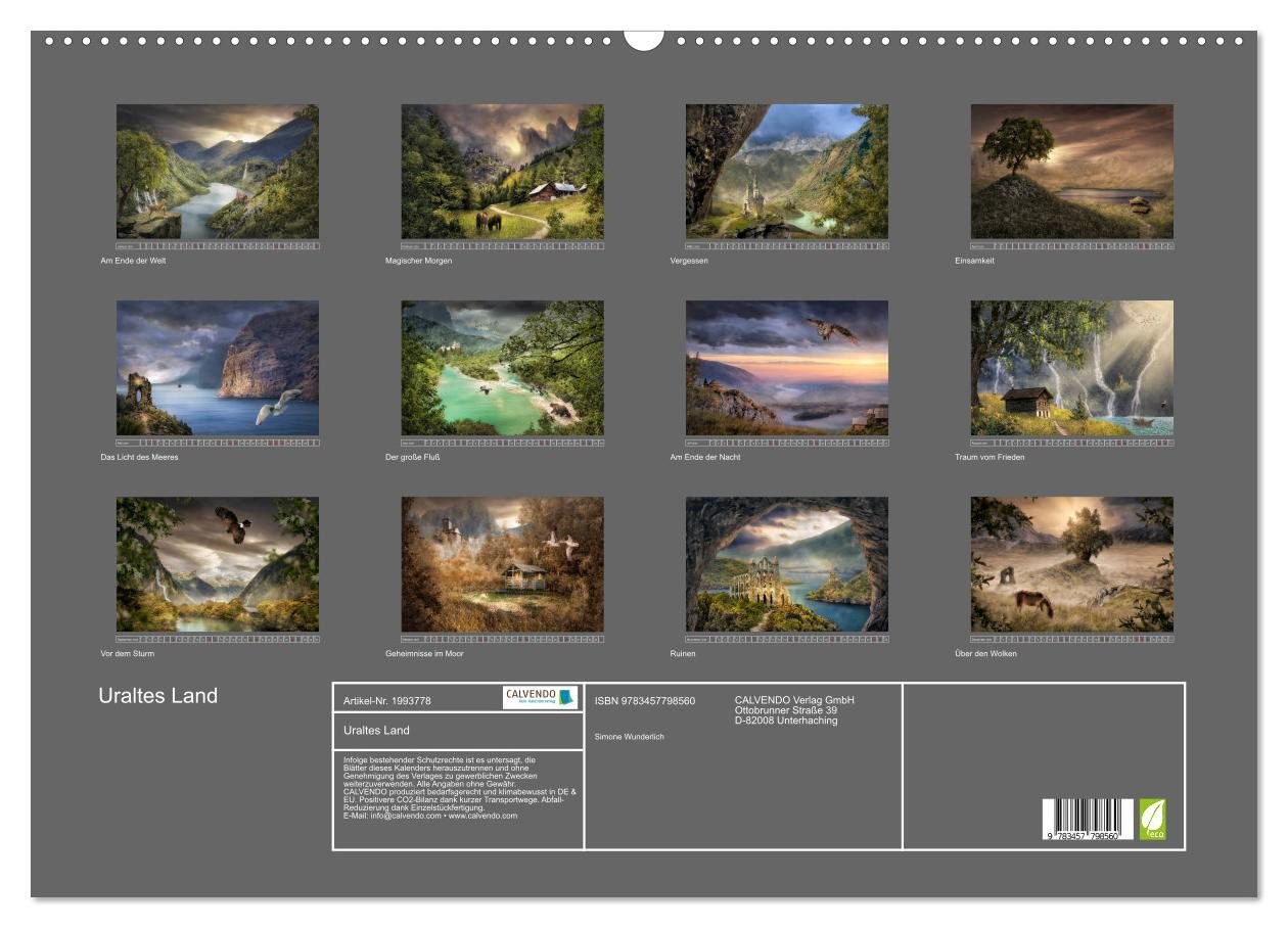 Thumbnail - CALVENDO Wandkalender Uraltes Land (Wandkalender 2026 DIN A2 quer), CALVENDO Monatskalender