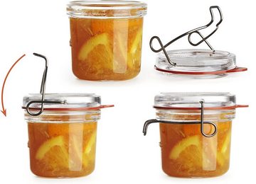 Emilja Einmachglas Lock-Eat Terrine 125ml - Einkochglas -6 Stück, Lebensmittelecht