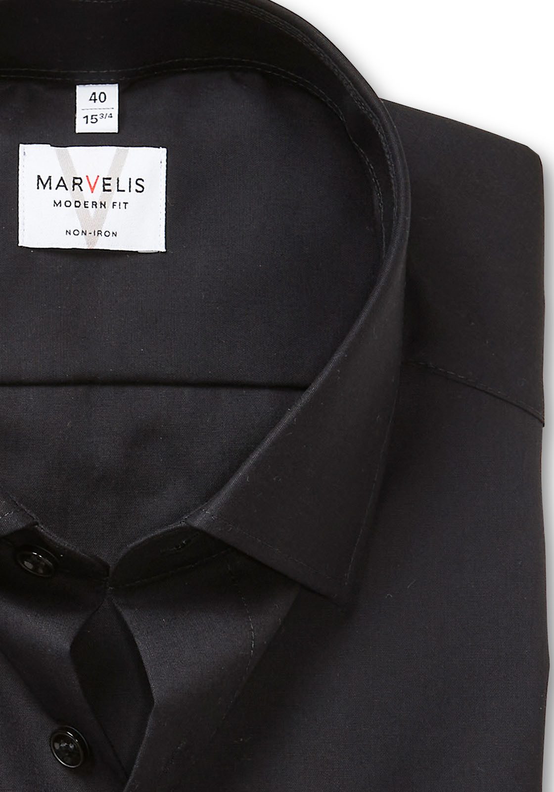 MARVELIS Langarmhemd modern fit, Businesshemd, bügelfrei, New-Kentkragen günstig online kaufen