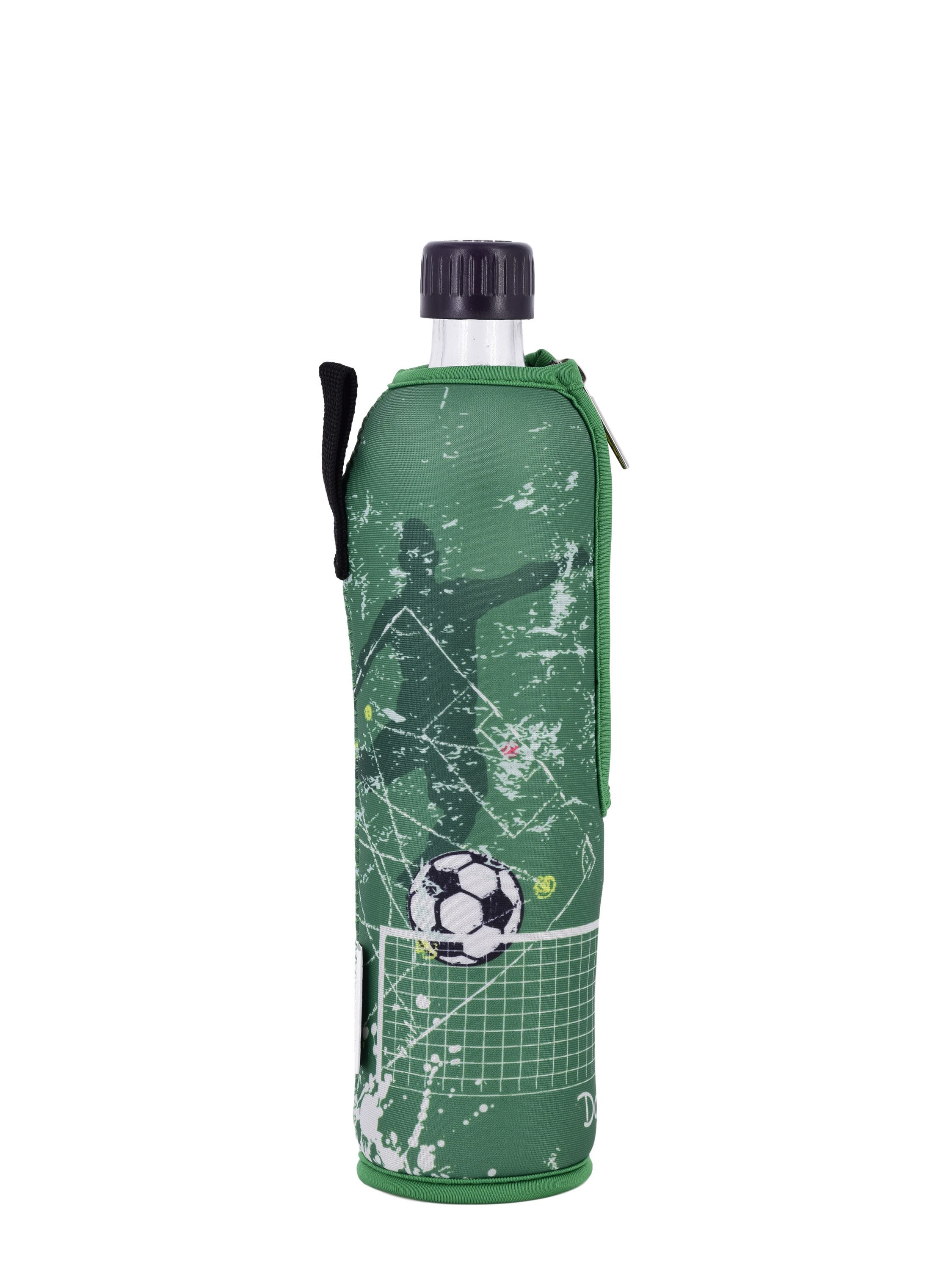 Dora's Trinkflasche Glastrinkflasche 0,5l – inkl. Neoprenhülle – verschiedene Motive, Große Designauswahl - Schraubverschluss + Praktische Trageschlaufe
