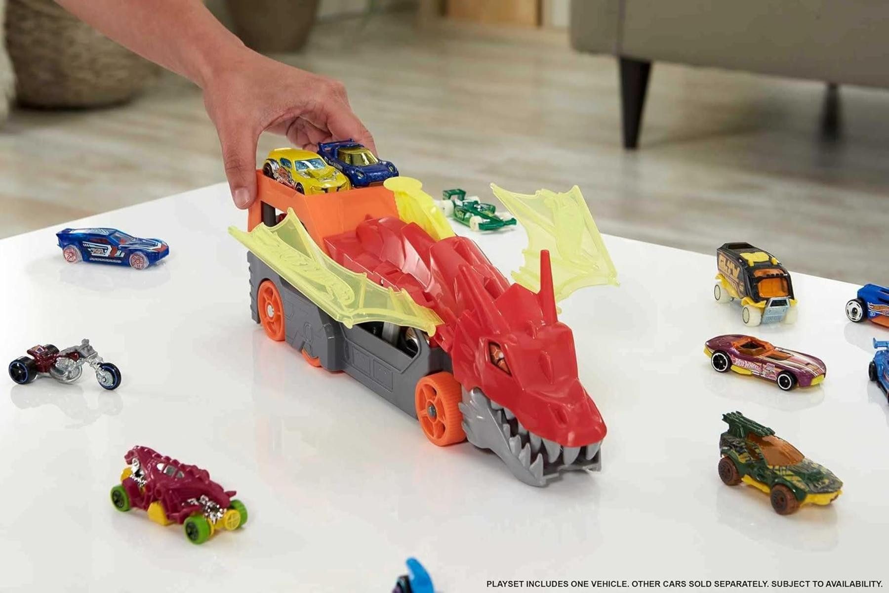 Hot Wheels Autorennbahn Hot Wheels City Spielzeug Track-Set Drachen-Starter günstig online kaufen