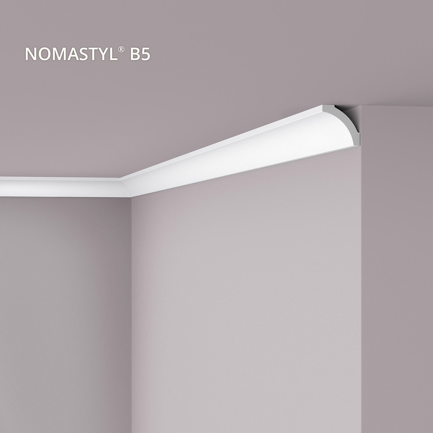 NOËL & MARQUET by nmc Deckenleiste NMC B5 NOMASTYL Eckleiste Zierleiste Stuckleiste 2 m, kleben, Extrudiertes Polystyrol (LDPS), 1-St., 1 x Stuckleiste, Eckleiste Zierleiste Stuckleiste 2 m