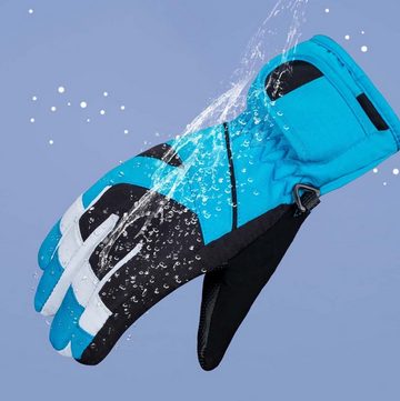FIDDY Skihandschuhe Winter-Kinder-Skihandschuhe,wind- und wasserdichte Outdoor-Handschuhe. (samtverdickte Cartoon-warme Studentenhandschuhe.geeignet für 5–8 Jahre)