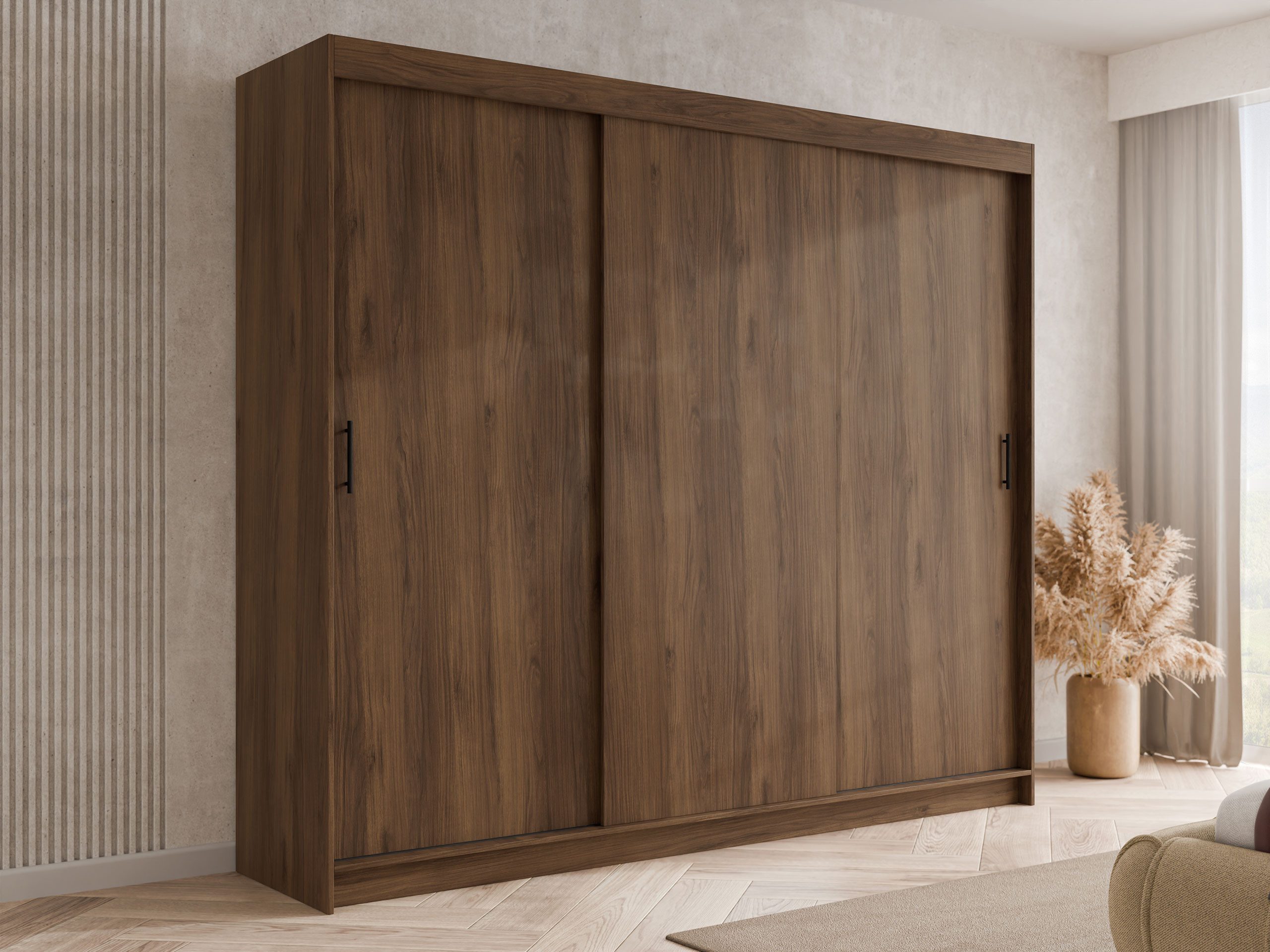 MIRJAN24 Kleiderschrank Infinity I 250 (mit drei Schwebetüren) 250x58x200 cm, mit Kleiderstange – Bild 2 von 5