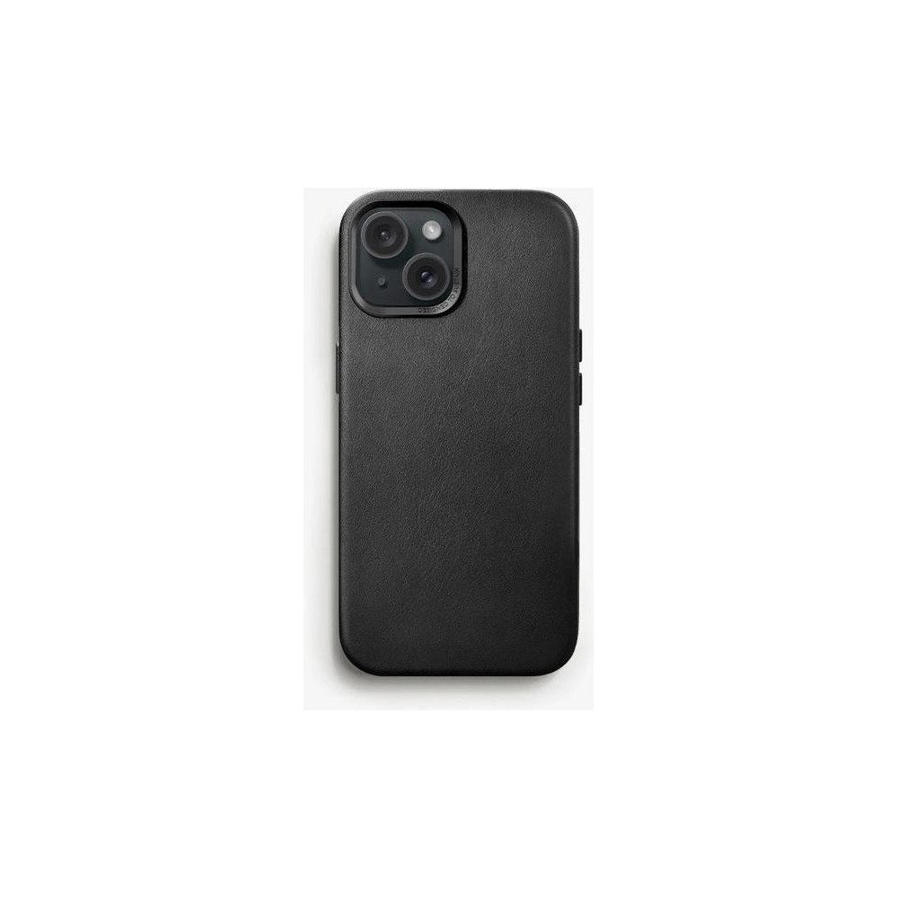 Woodcessories Handyhülle Woodcessories Bio Leder Case MagSafe Schwarz für iPhone 15 Plus iPhone 15 Plus, MagSafe