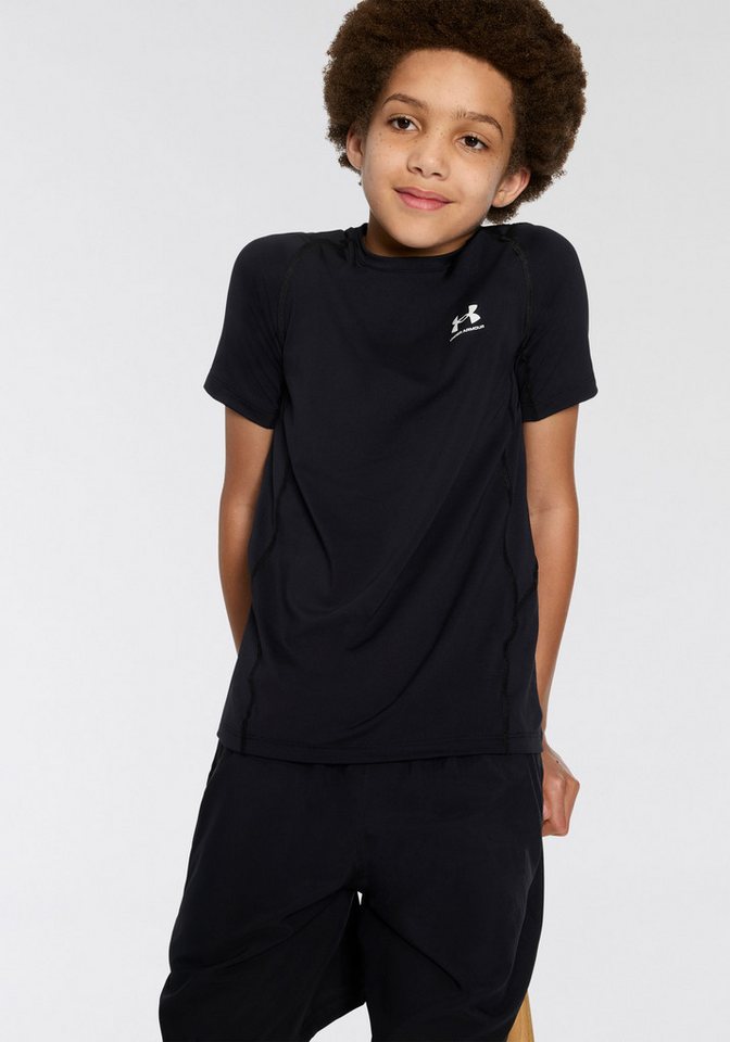 Under Armour® Trainingsshirt UA HG ARMOUR SS für Kinder, sportlicher Stil, Kurzarmdesign, atmungsaktiv