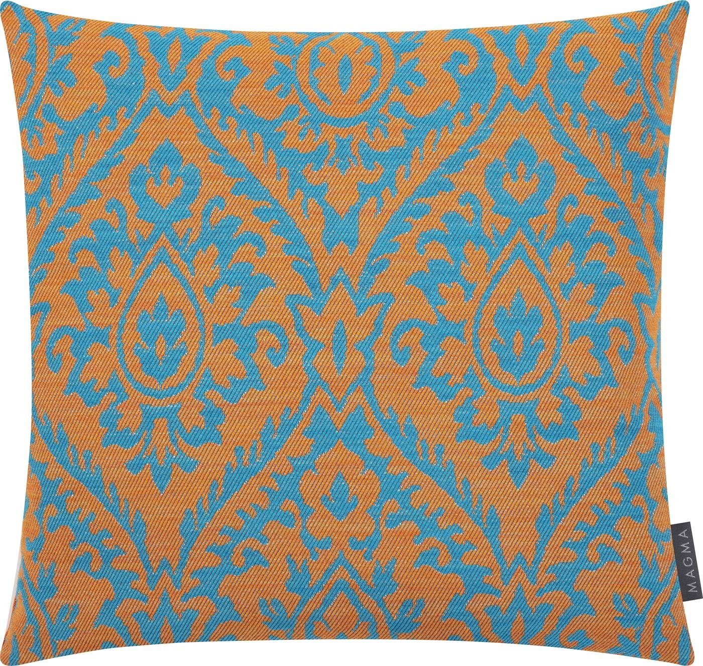 Kissenhülle Wendekissen Darla Ornamente poppig bunt 45x45cm türkis orange pink, Magma Heimtex (1 Stück), fester Stoff