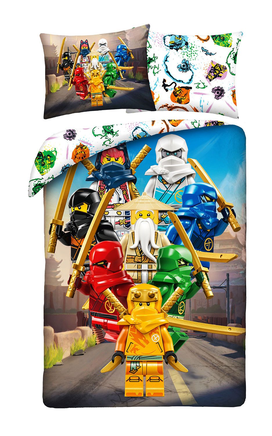 LEGO® Bettwäsche LEGO Ninjago Kinderbettwäsche 140 x 200 cm günstig online kaufen