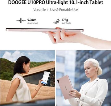 DOOGEE U10 Pro 20GB RAM Tablet (10", 128 GB, Andriod 13, WiFi-6, Widevine L1, 1280 * 800 HD+IPS, 8MP+5MP 5060mAh/TÜV SÜD/BT 5.0)