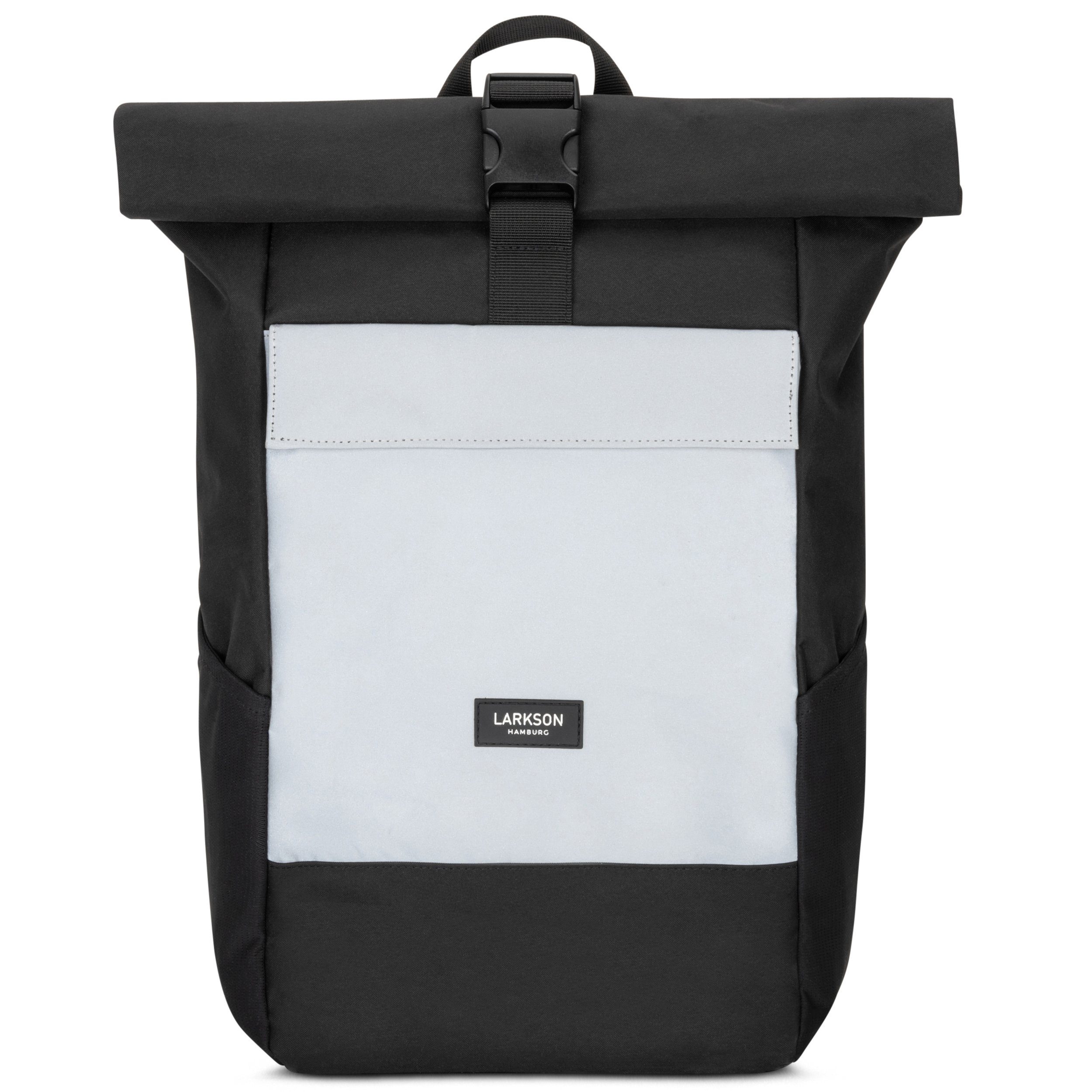 LARKSON Cityrucksack No 4 Reflective Laptop Rolltop Damen Herren Groß, Wasserabweisend