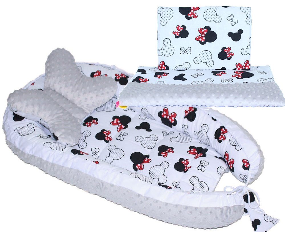 Bettnestchen Baby MINKY Nestchen Kokon Kuschelnest Kissen Decke Schmetterlingkissen