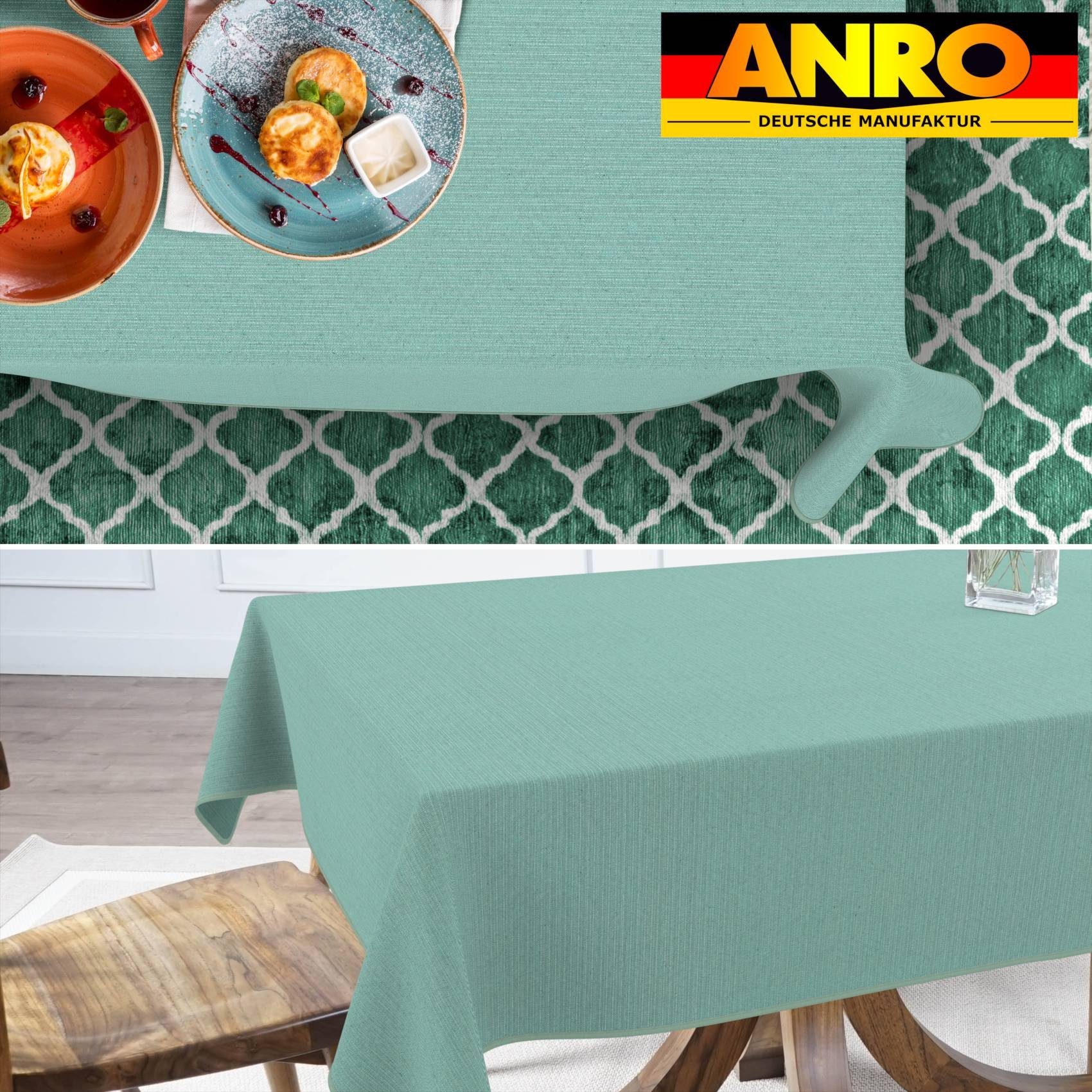 ANRO Tischdecke Premium Stoff-Tischtuch mit Beschichtung günstig online kaufen