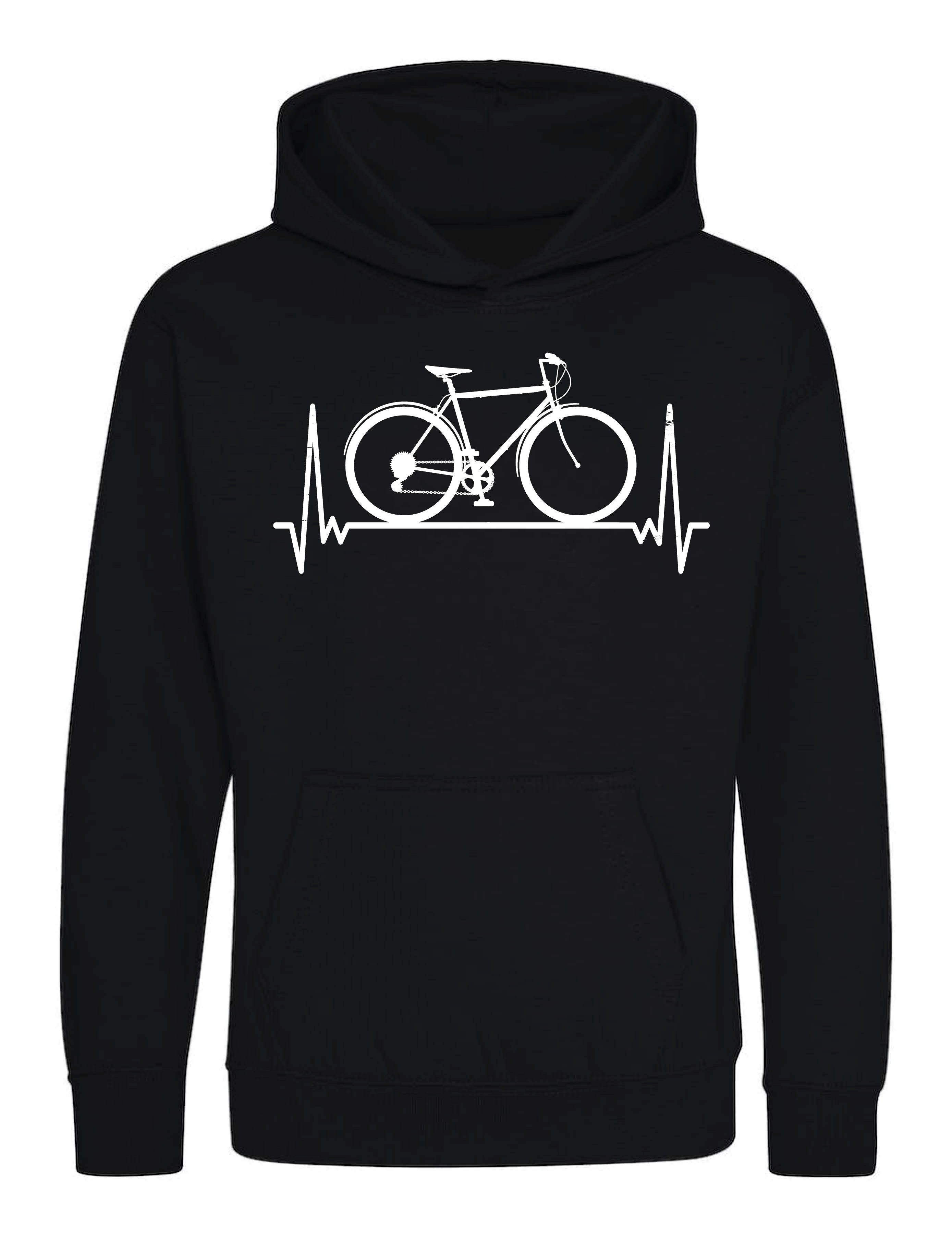Kapuzenpullover Heart beat Fahrrad Kinder Hoodie Pullover