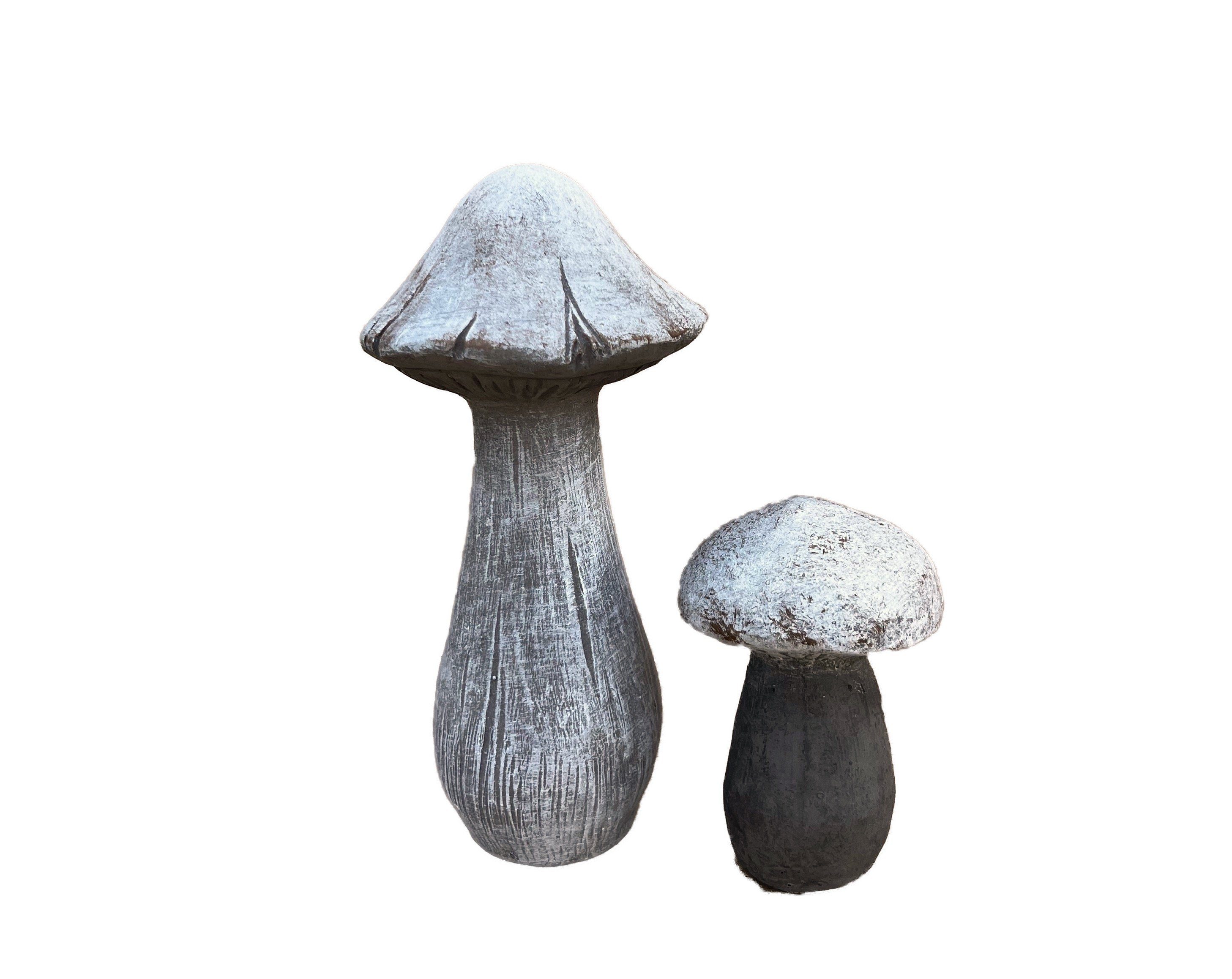 Stone and Style Gartenfigur Frostfeste Steinfigur 2er-Set Waldpilze