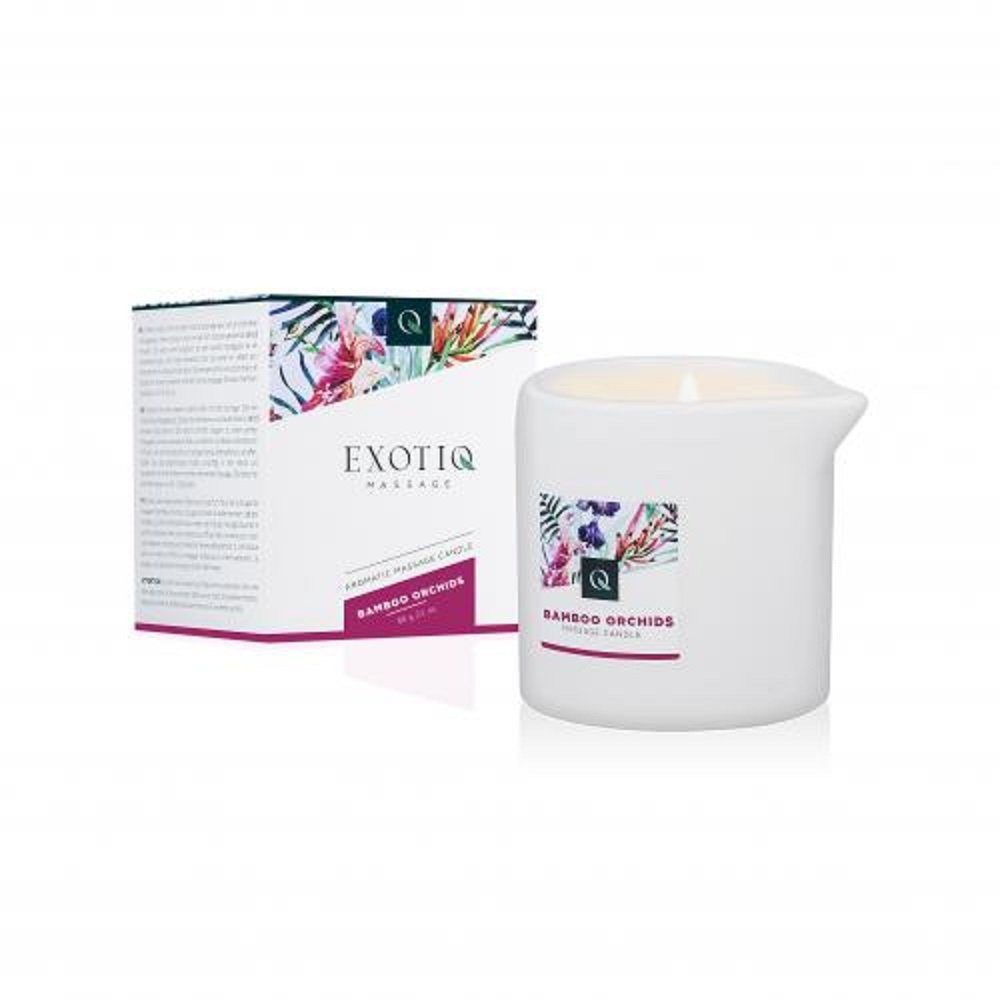 Exotiq Massagekerze Bamboo Orchids Packung mit 60g, 1-tlg., mit blumigem Duft (Bambus Orchidee)