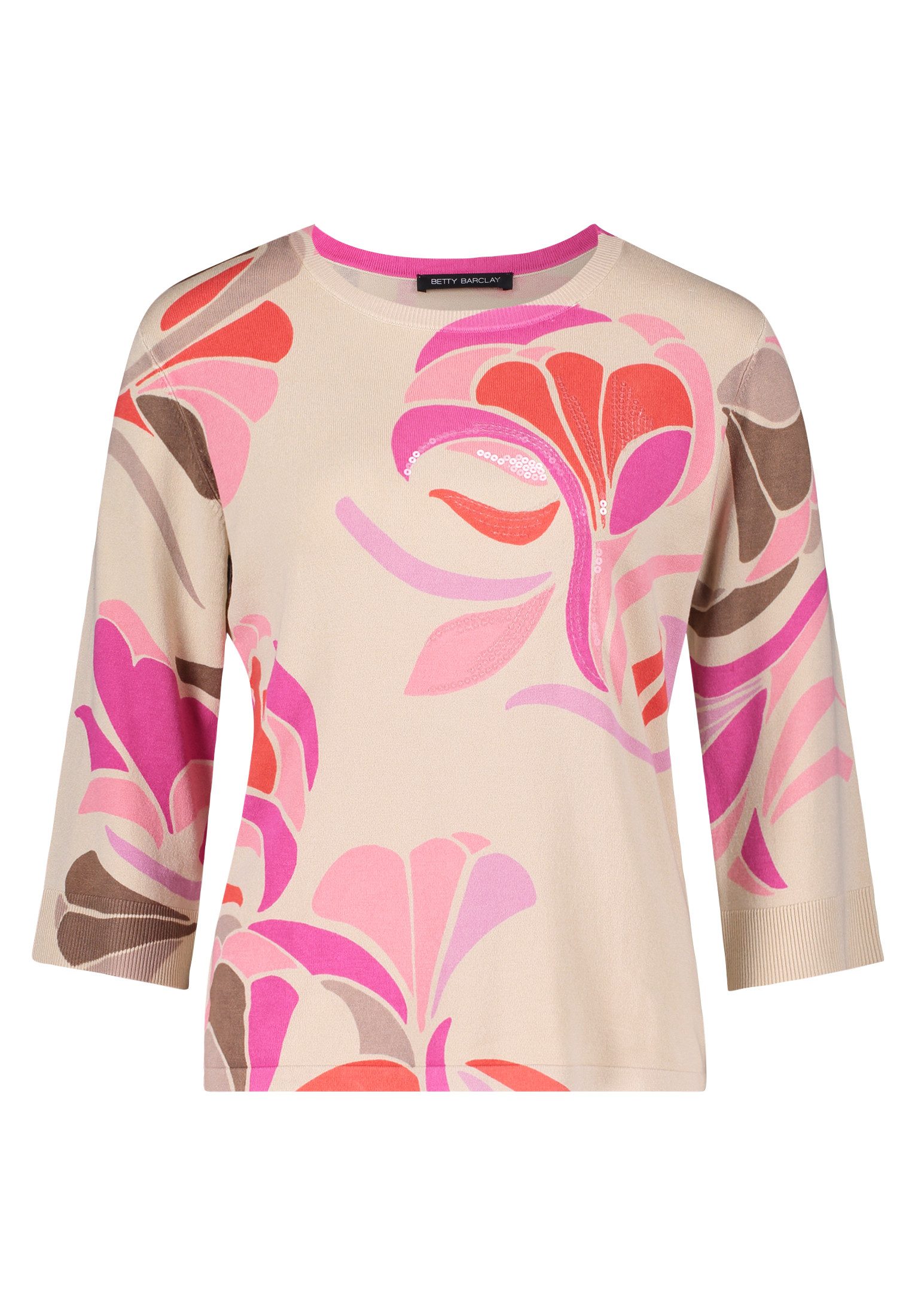 Betty Barclay Strickpullover Damen Feinstrickpullover mit Print (1-tlg) Pai günstig online kaufen