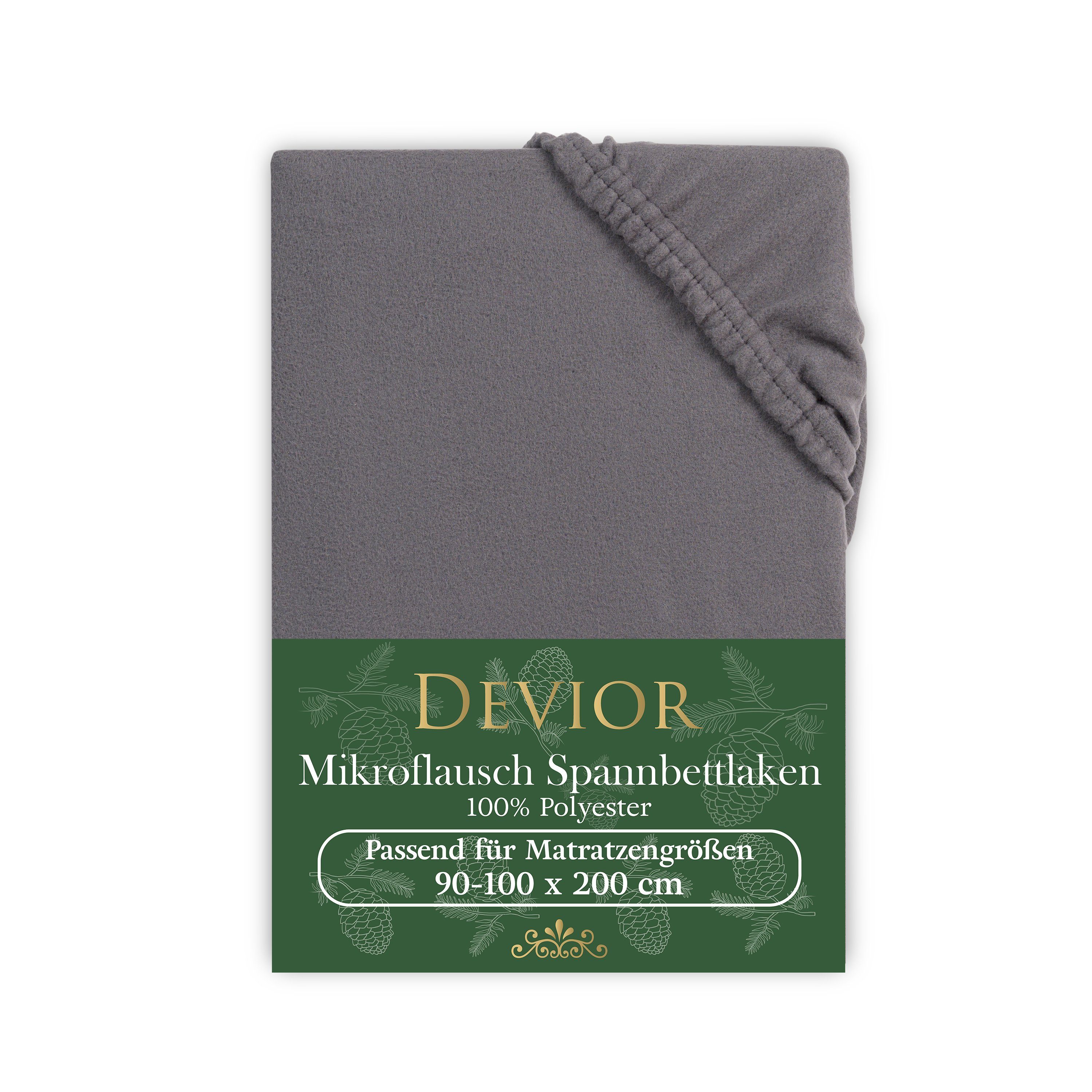 Devior Spannbettlaken Fleece 100% Polyester, kuschelig warmes Winterspannbe günstig online kaufen