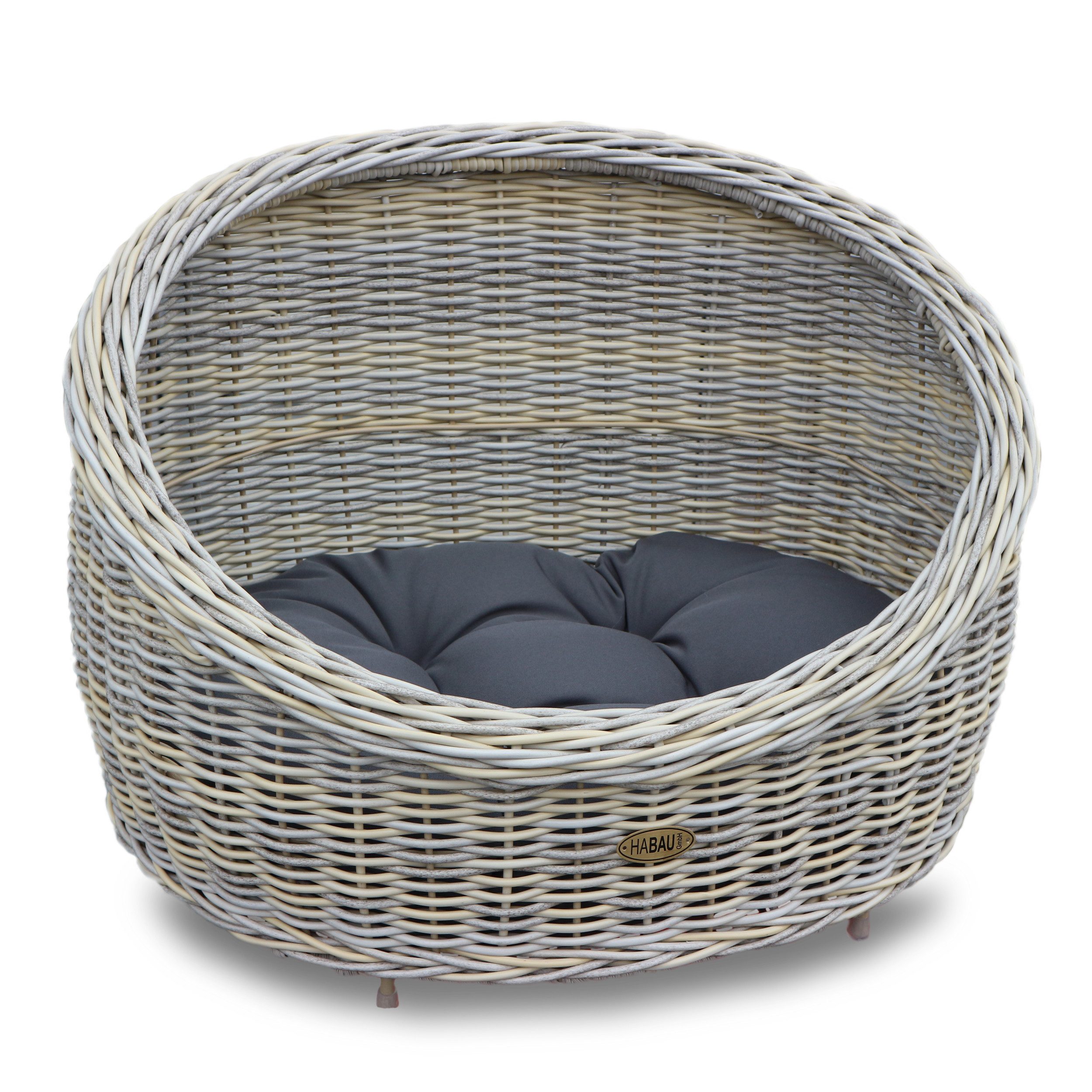 HABAU Tierbett Katzenhöhle / Katzenbett / Hunde- & Katzensofa, mit Kissen