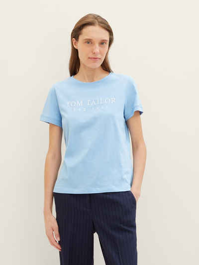 TOM TAILOR T-Shirt T-Shirt mit gesticktem Logo