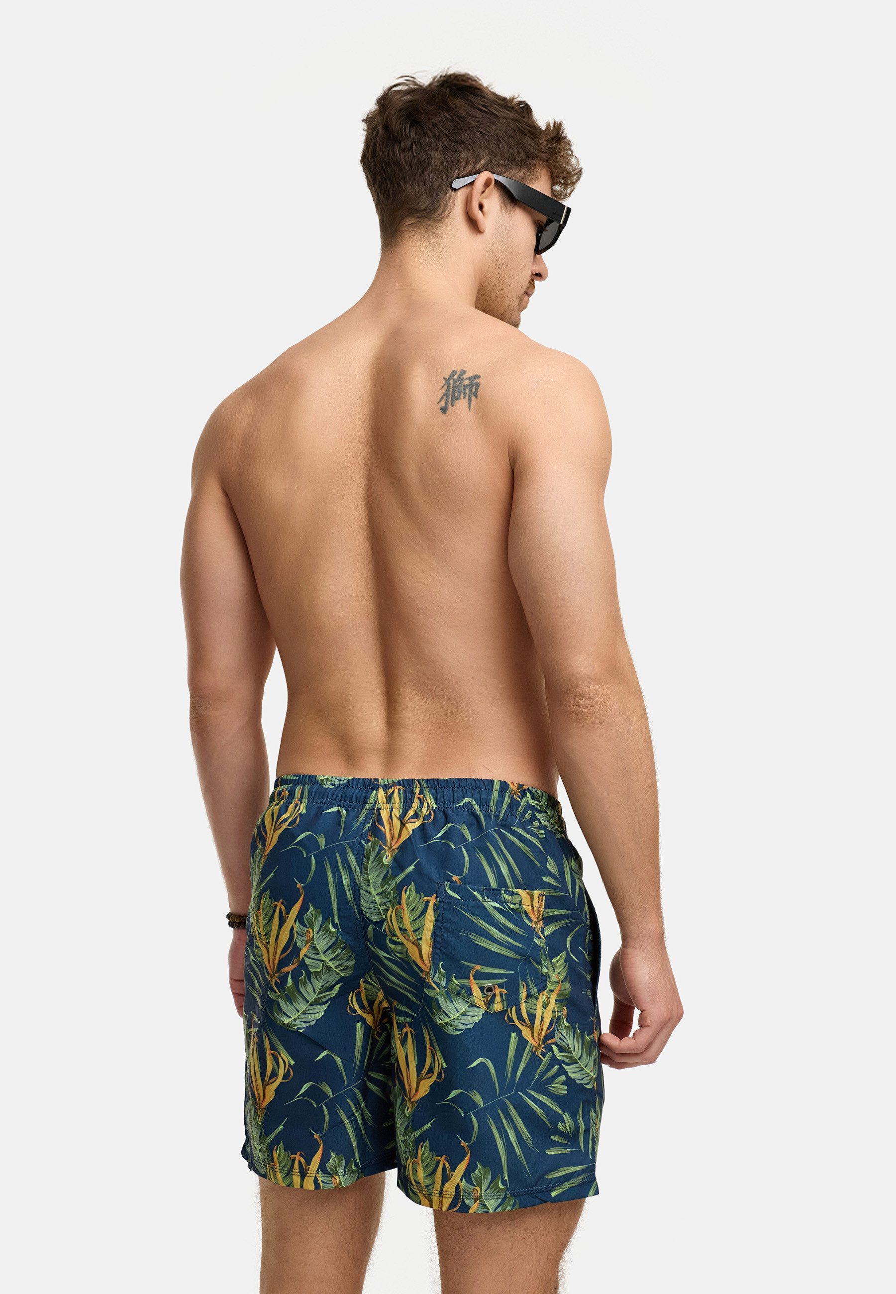 Indicode Badeshorts Herren INTonino Schwimmshorts Männer mit superweicher Innenhose ohne aufzureiben