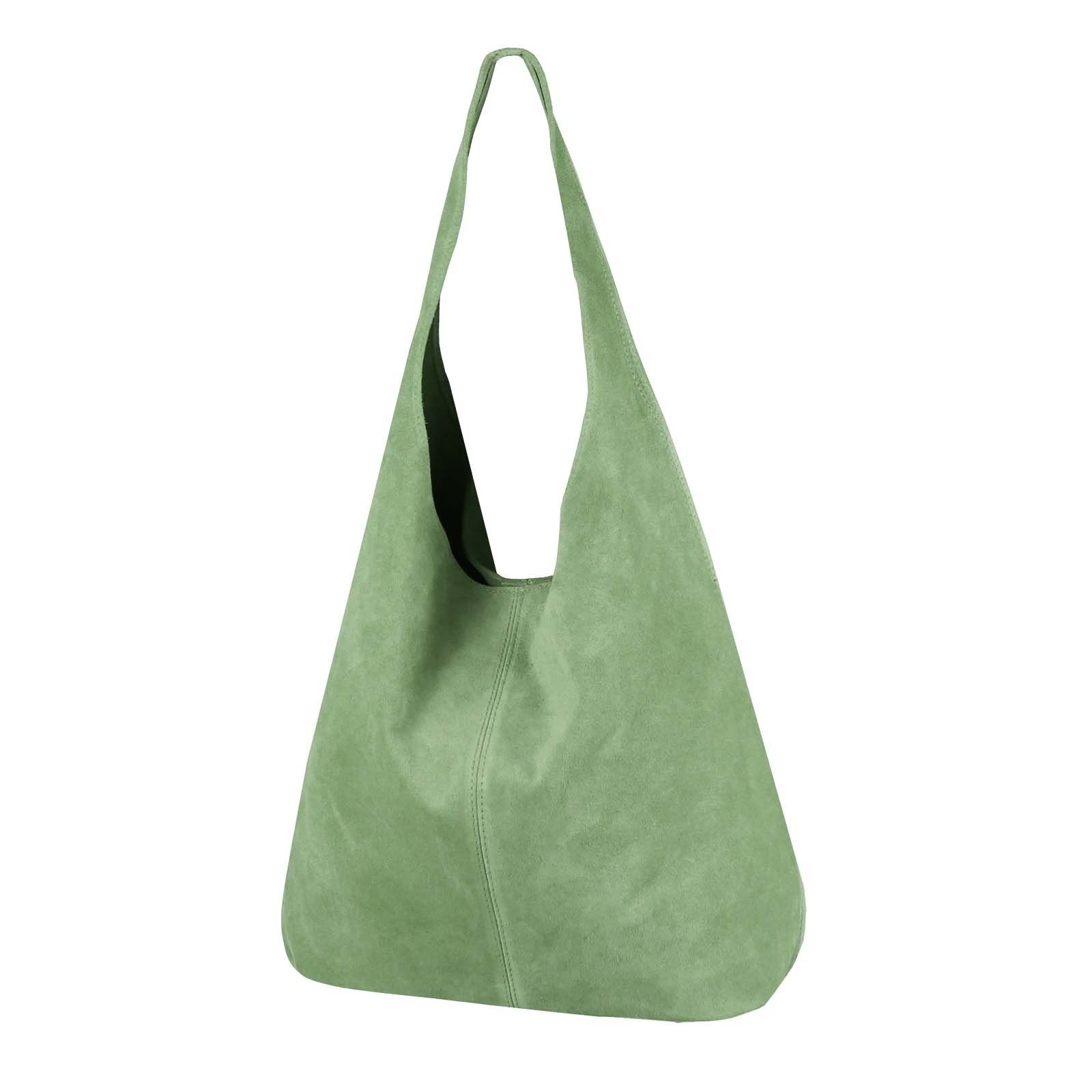 ITALYSHOP24 Schultertasche Made in Italy Damen Leder Wildleder Tasche Umhän günstig online kaufen