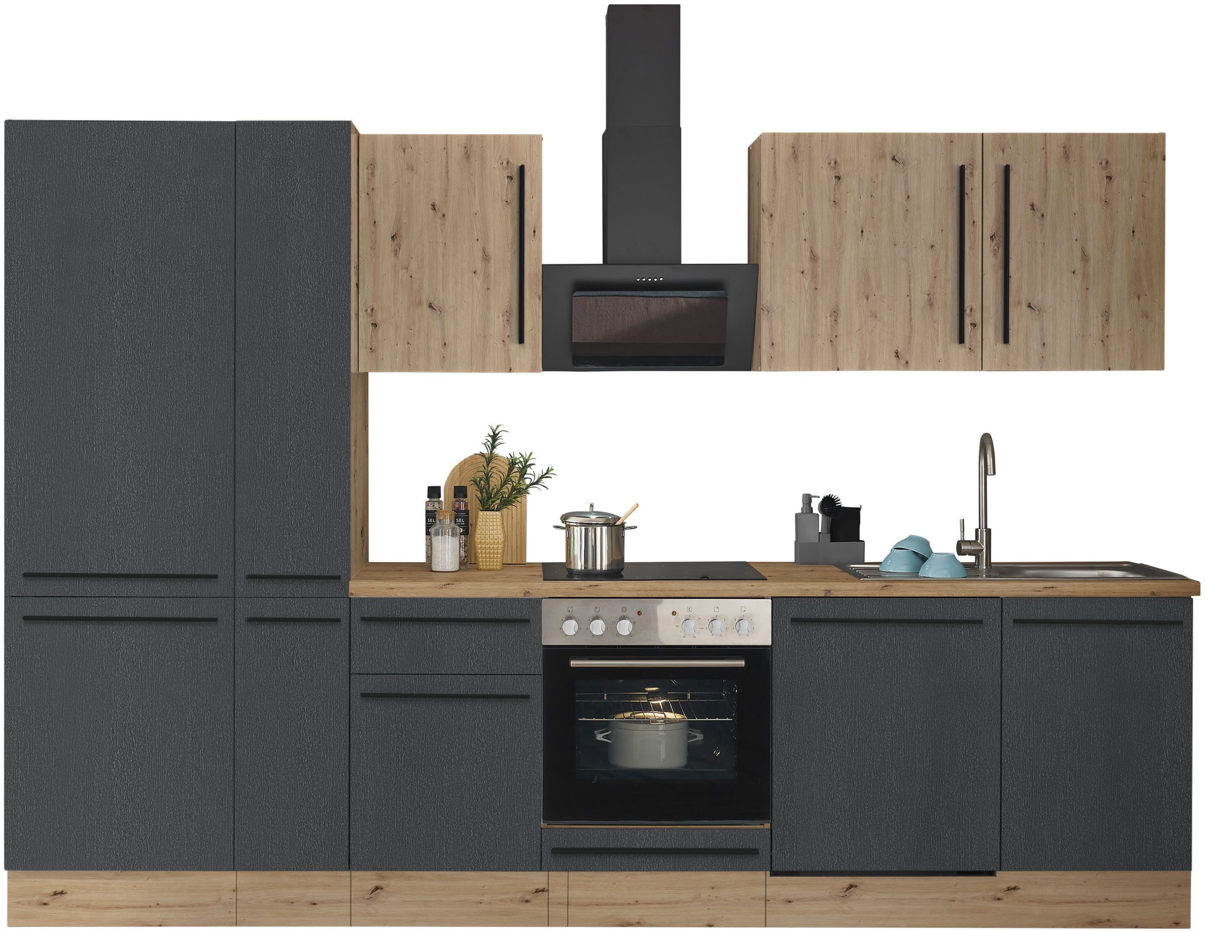 KOCHSTATION Küchenzeile Florida, Breite 310 cm, günstig online kaufen