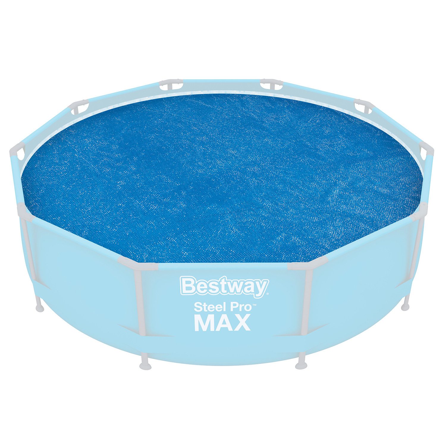 Bestway Solarabdeckplane Ø 289 cm (Packung, 1-St., Zur schnellen Erwärmung des Wassers bei Sonneneinstrahlung), blau, rund