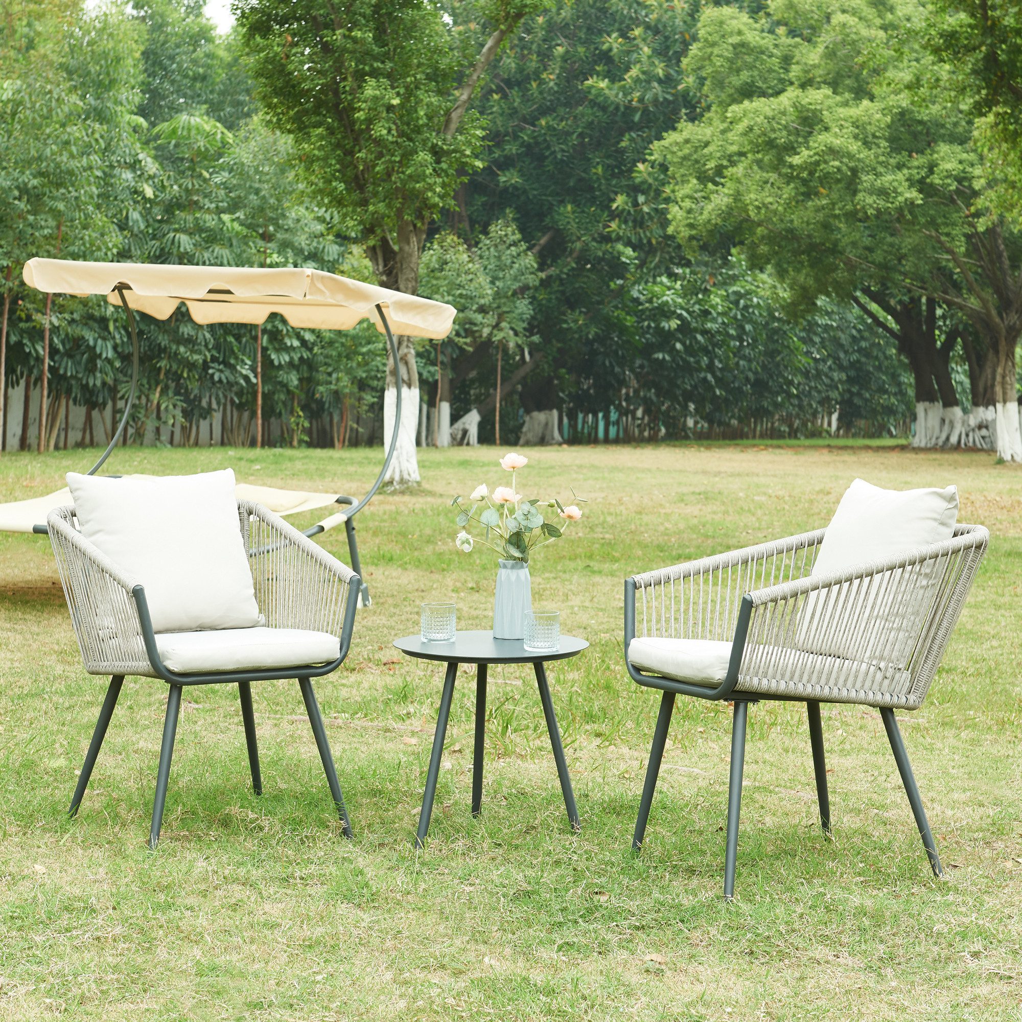 casa.pro Balkonset, (Set, 3-tlg., 1 Tisch, 2 Stühle), »Abriola« 3-tlg. mit günstig online kaufen