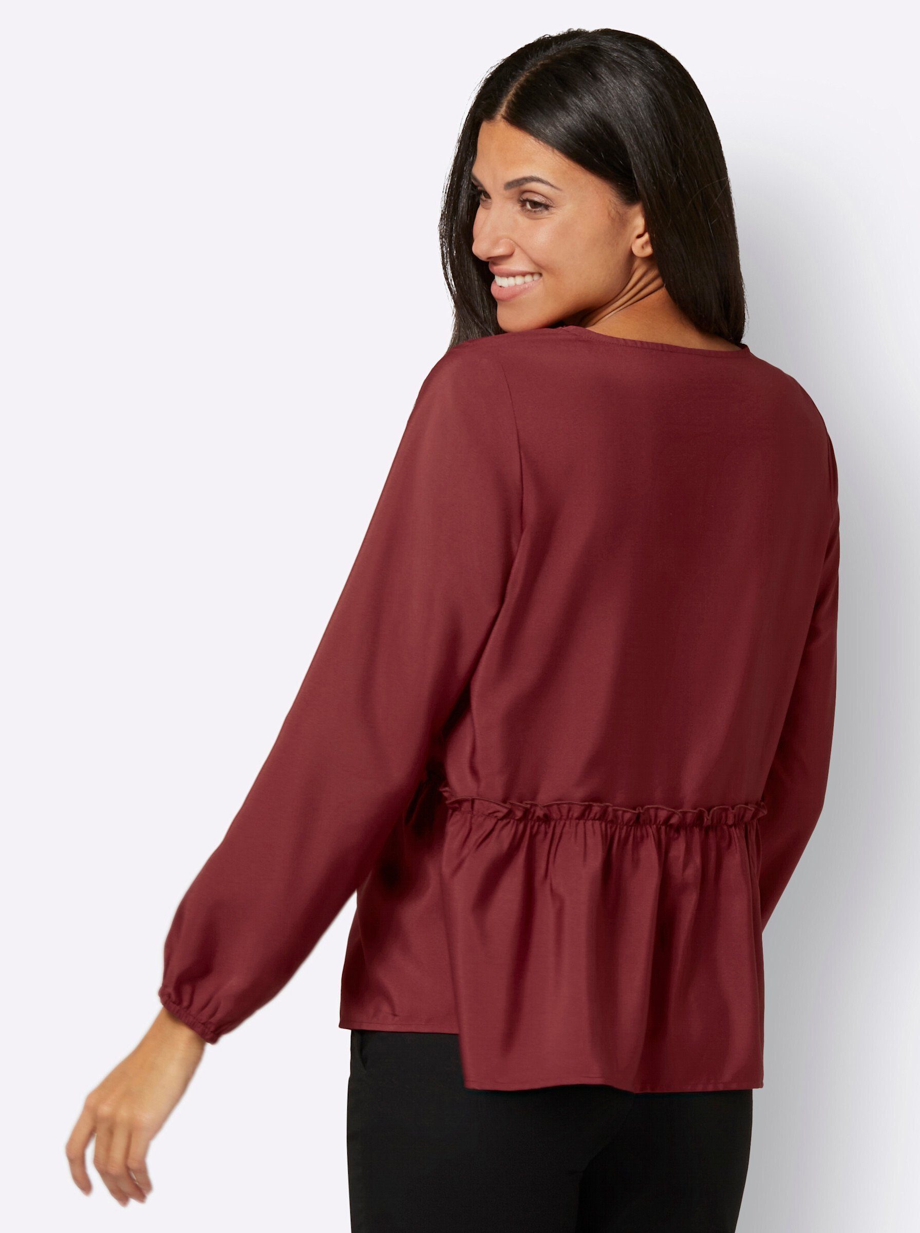 bordeaux an! Klassische Bluse Sieh