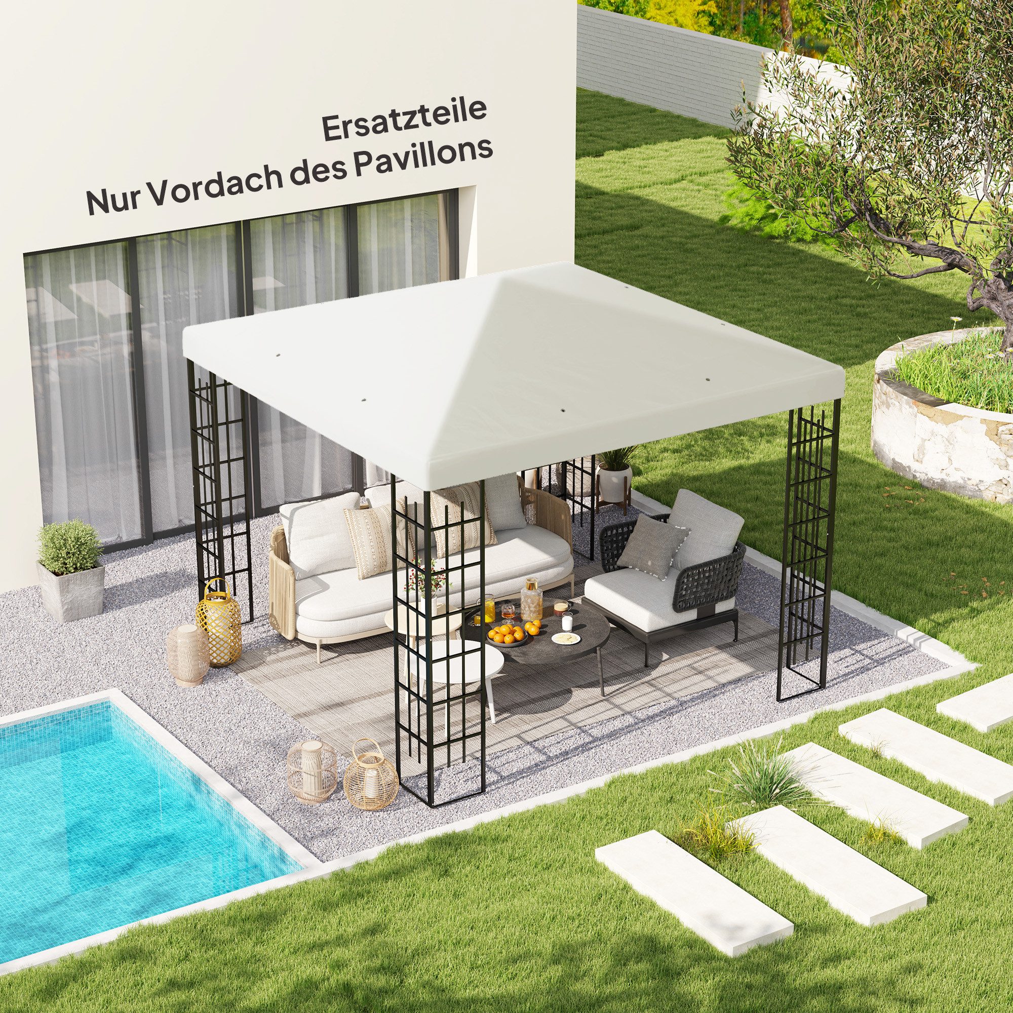 Outsunny Pavillon-Ersatzdach für Pavillon 3 x günstig online kaufen