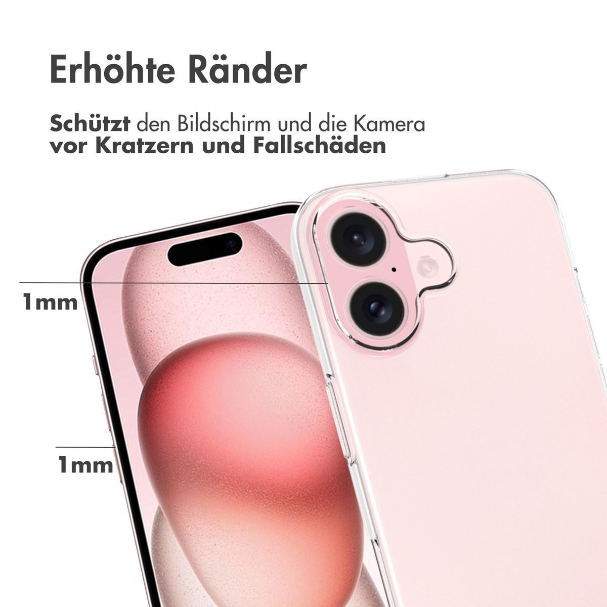Widmann-Shop Handyhülle Handy Hülle für iPhone 16 Pro Plus Pro Max Case Transparent, transparent, schlicht, vergilbungsfrei