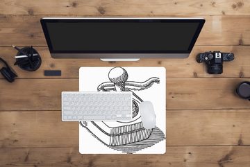 MuchoWow Gaming Mauspad Spiele - Controller - Illustration (1-St), Mousepad mit Rutschfester Unterseite, Gaming, 40x40 cm, XXL, Großes