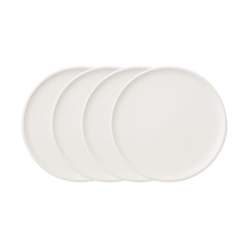 Villeroy & Boch Teller Pizzateller 32 cm Artesano Original 4-tlg., Teller, Speiseteller, Essteller, Ø32cm, Made in Germany, weiß