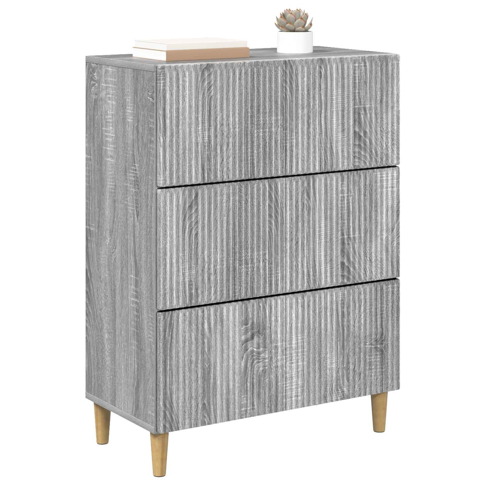 vidaXL Schranksystem Schubladenschrank Graues Sonoma 66 x 34,5 x 90 cm Holzwerkstoff (1-St)