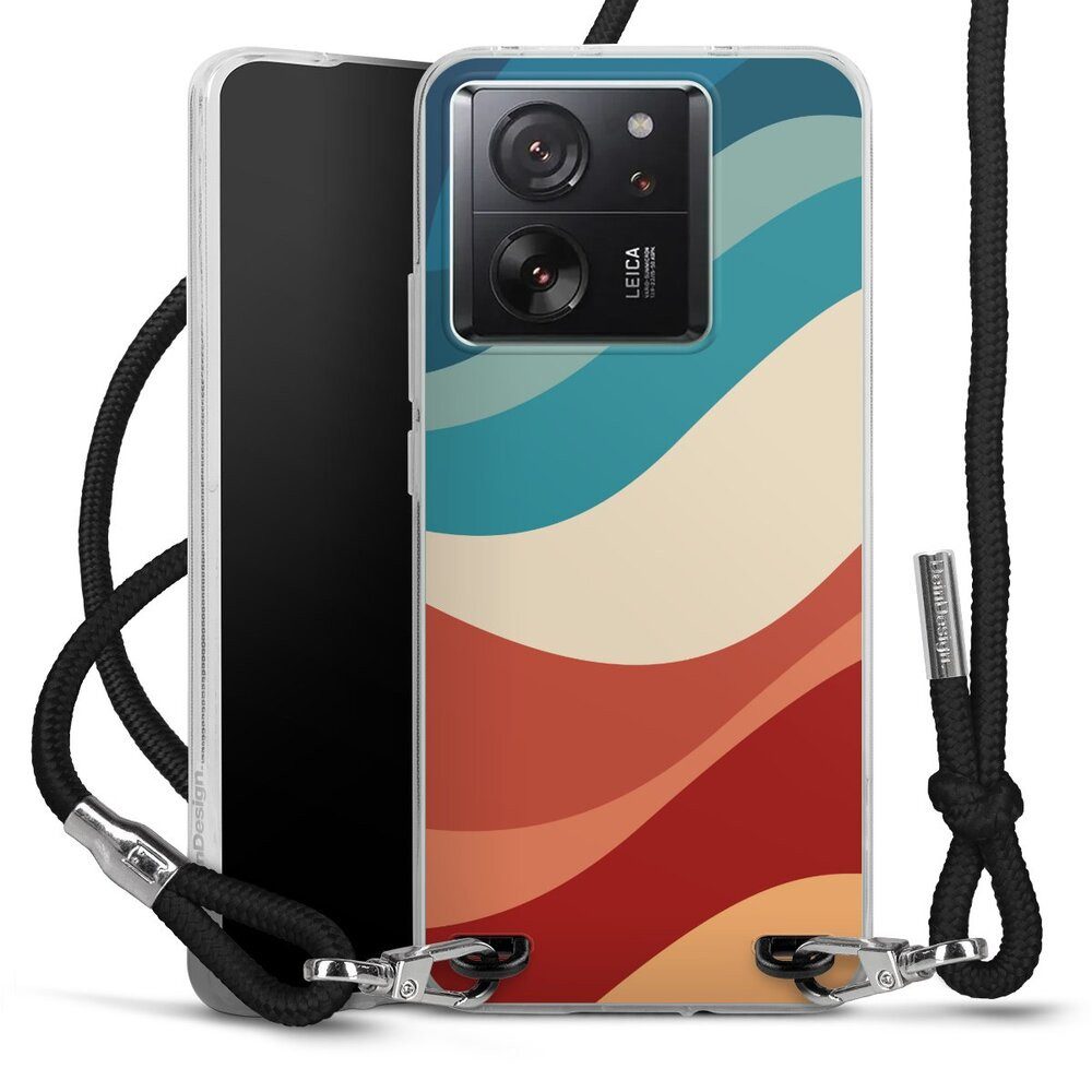 DeinDesign Handyhülle Welle Farbverlauf Farbe Colour Waves, Xiaomi 13T Pro Handykette Hülle mit Band Case zum Umhängen
