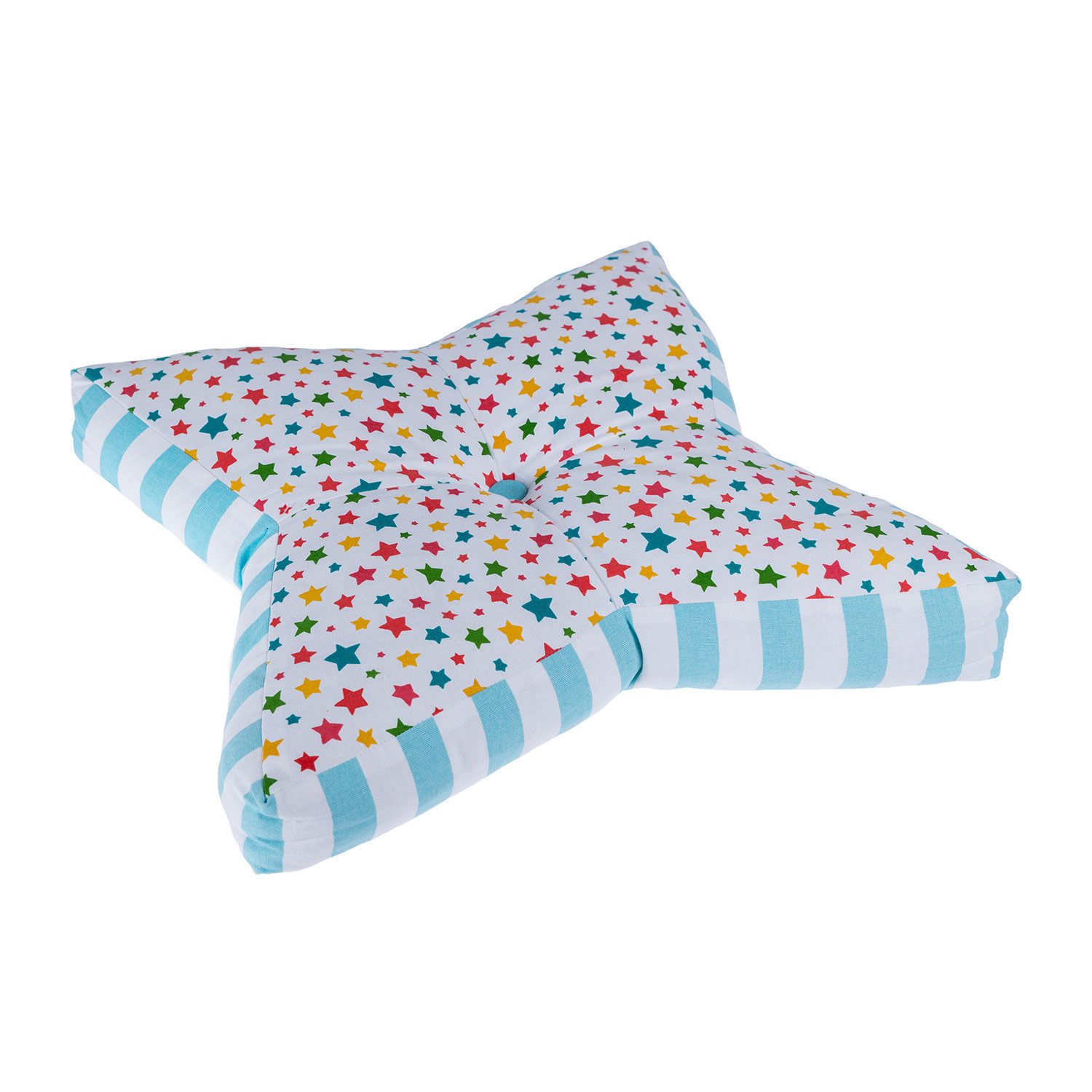 Homescapes Bodenkissen Kinder Bodenkissen Stern 100% Baumwolle mit Polyester Füllung bunt