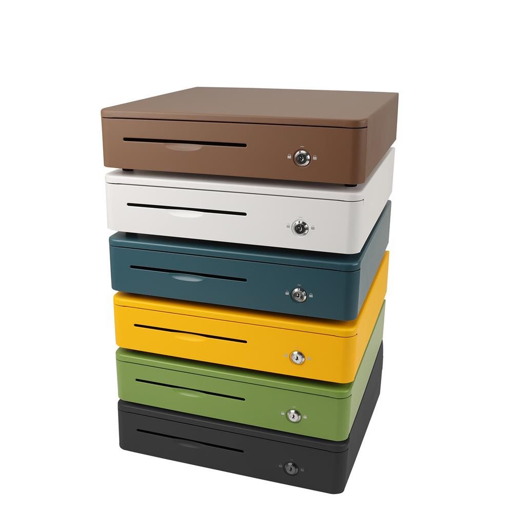 Olympia Geldkassette M 405 Color Kassenlade, Mikroschalter, RJ11/RJ12, 3 Schlosspositionen