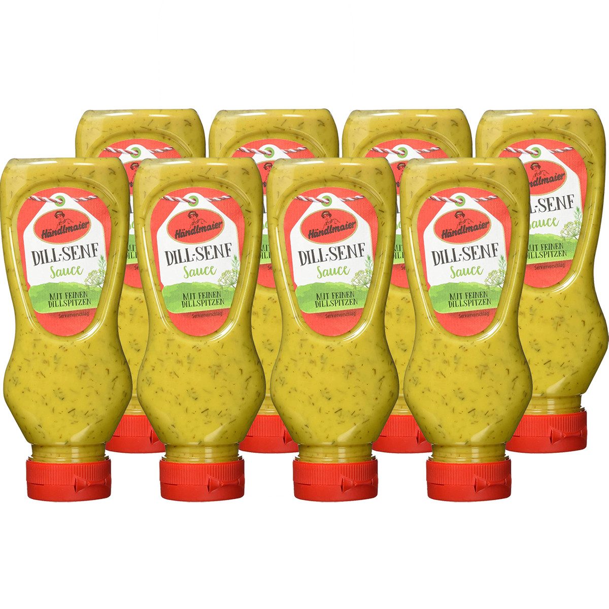 Händlmaier Saucen, Händlmaier Dill Senf Sauce Vegan Milde Schärfe Flasche 225ml 8er Pack