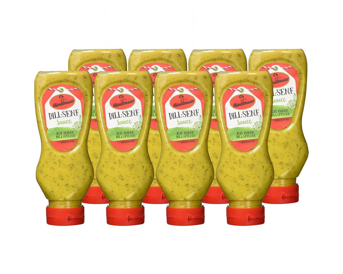 Händlmaier Saucen, Händlmaier Dill Senf Sauce Vegan Milde Schärfe Flasche 225ml 8er Pack