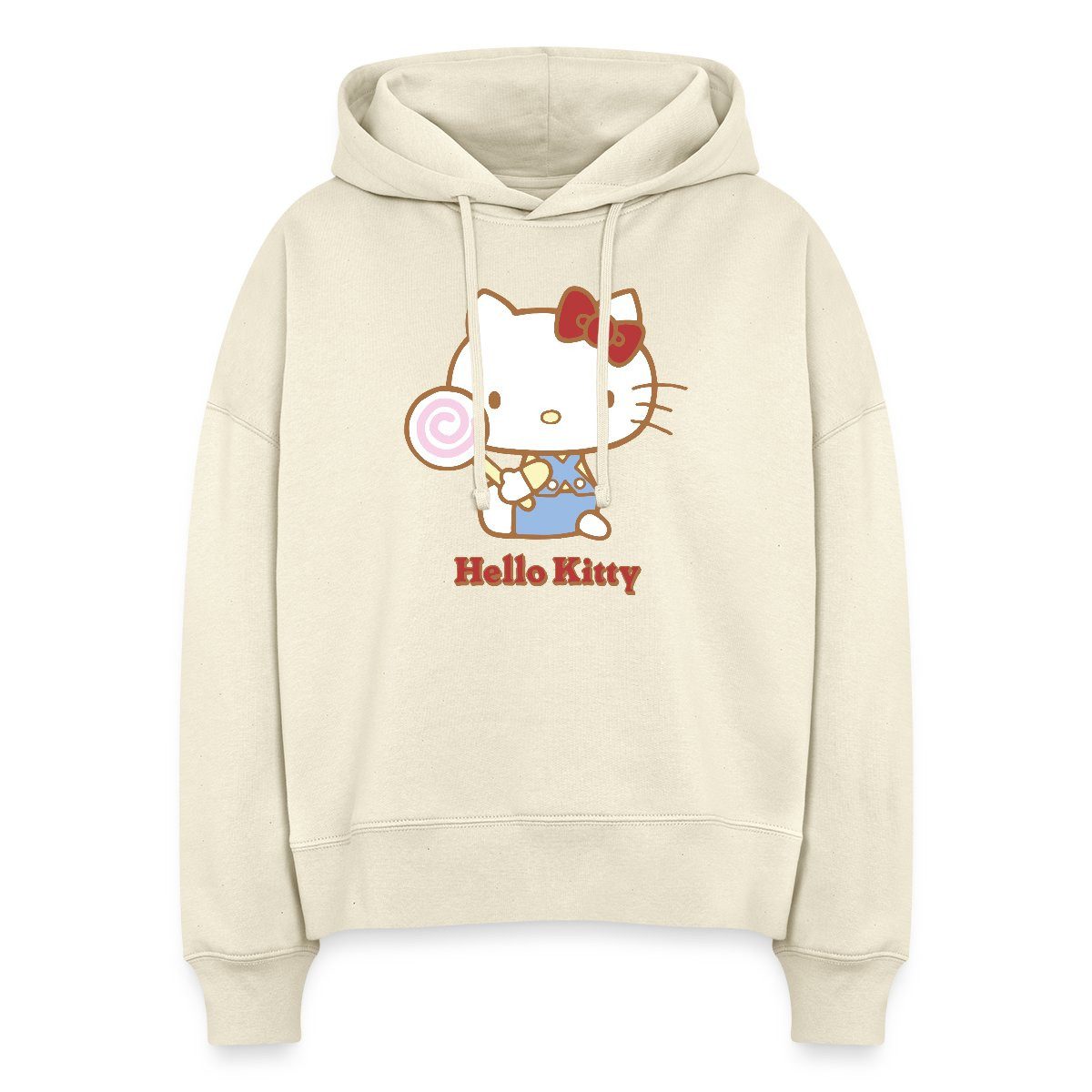 Hoodie Hello Kitty Mit Lollipop Frauen Boxy Organic Hoodie