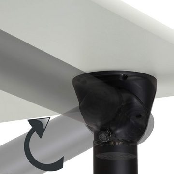 SO-TECH® Möbelbeschlag 4 x Tischbein-Drehbeschlag CURLY mit Stapelfuß Ø 115 mm x 85 mm (4 St), (M10 x 20 mm) schwarz klappbar durch Drehung