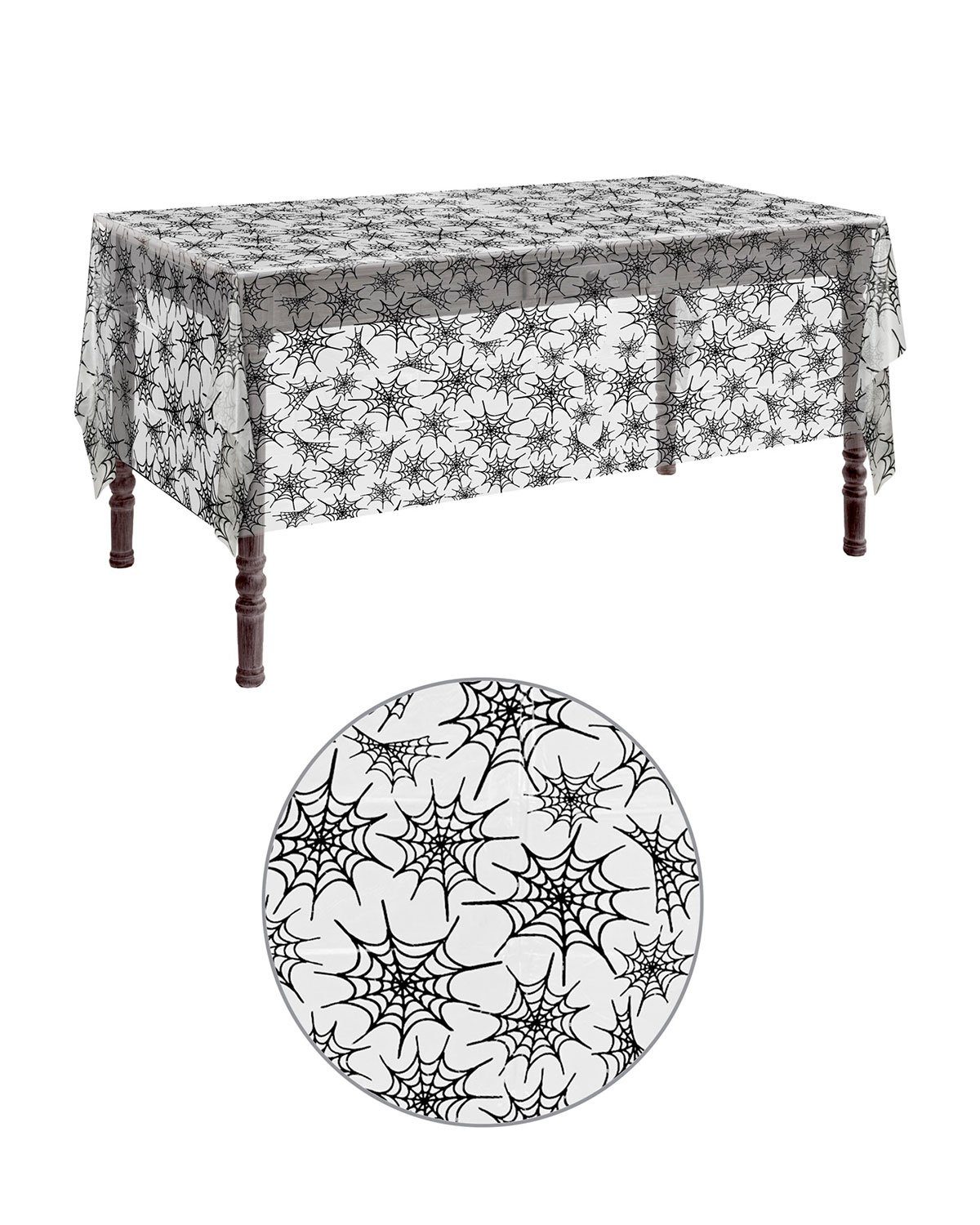 Widmann S.r.l. Tischdecke Halloween Tischdecke 'Spinnennetz', Schwarz 137x2 günstig online kaufen