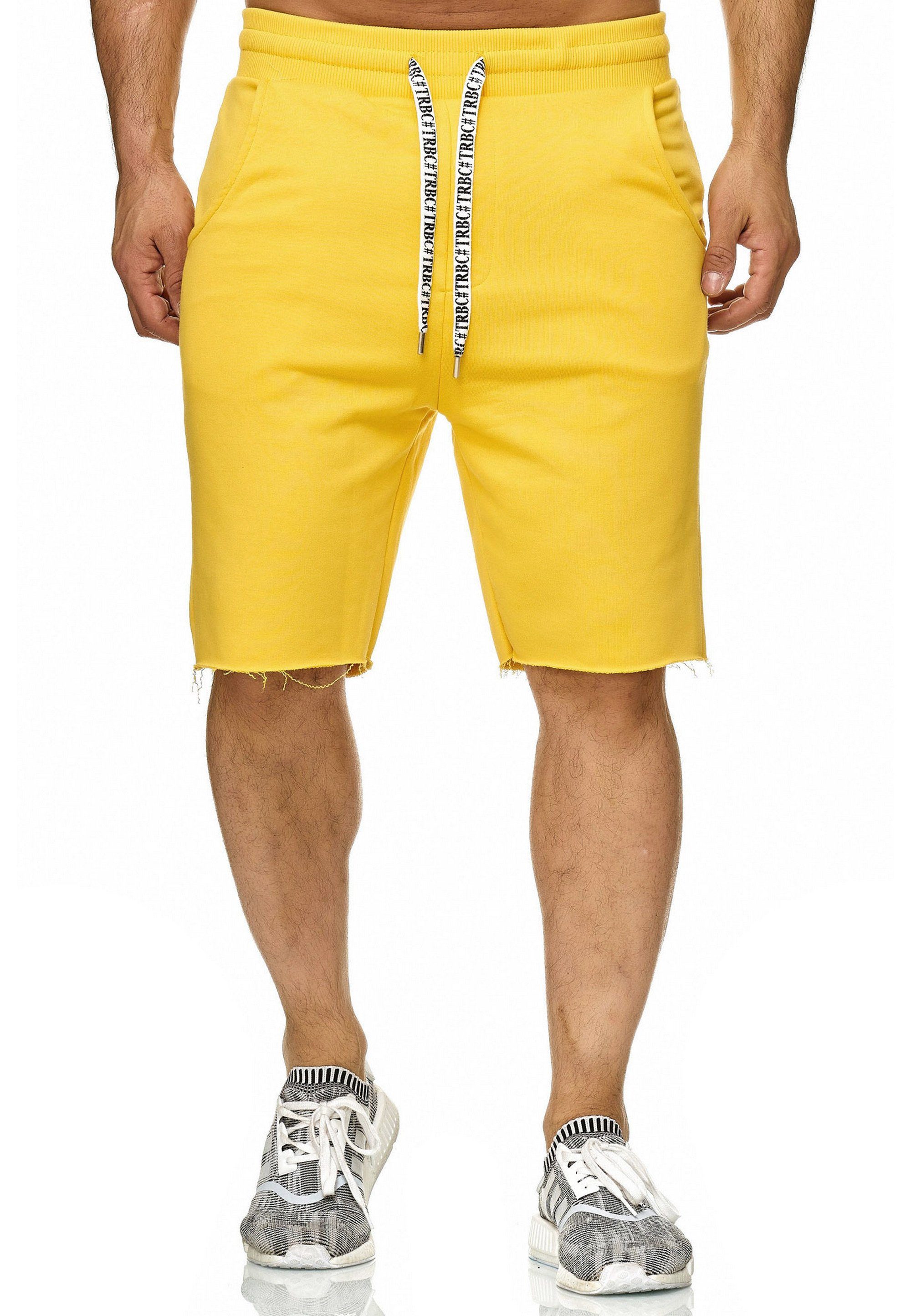 RedBridge Shorts Aurora mit breitem Saum gelb