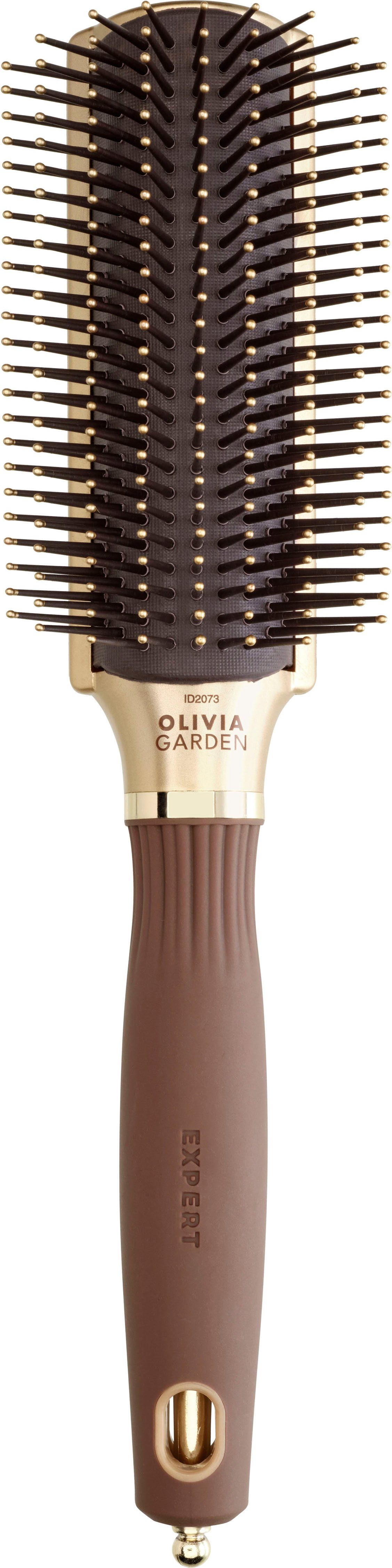 OLIVIA GARDEN Haarbürste EXPERT STYLE CONTROL Nylon Bristles Gold&Brown