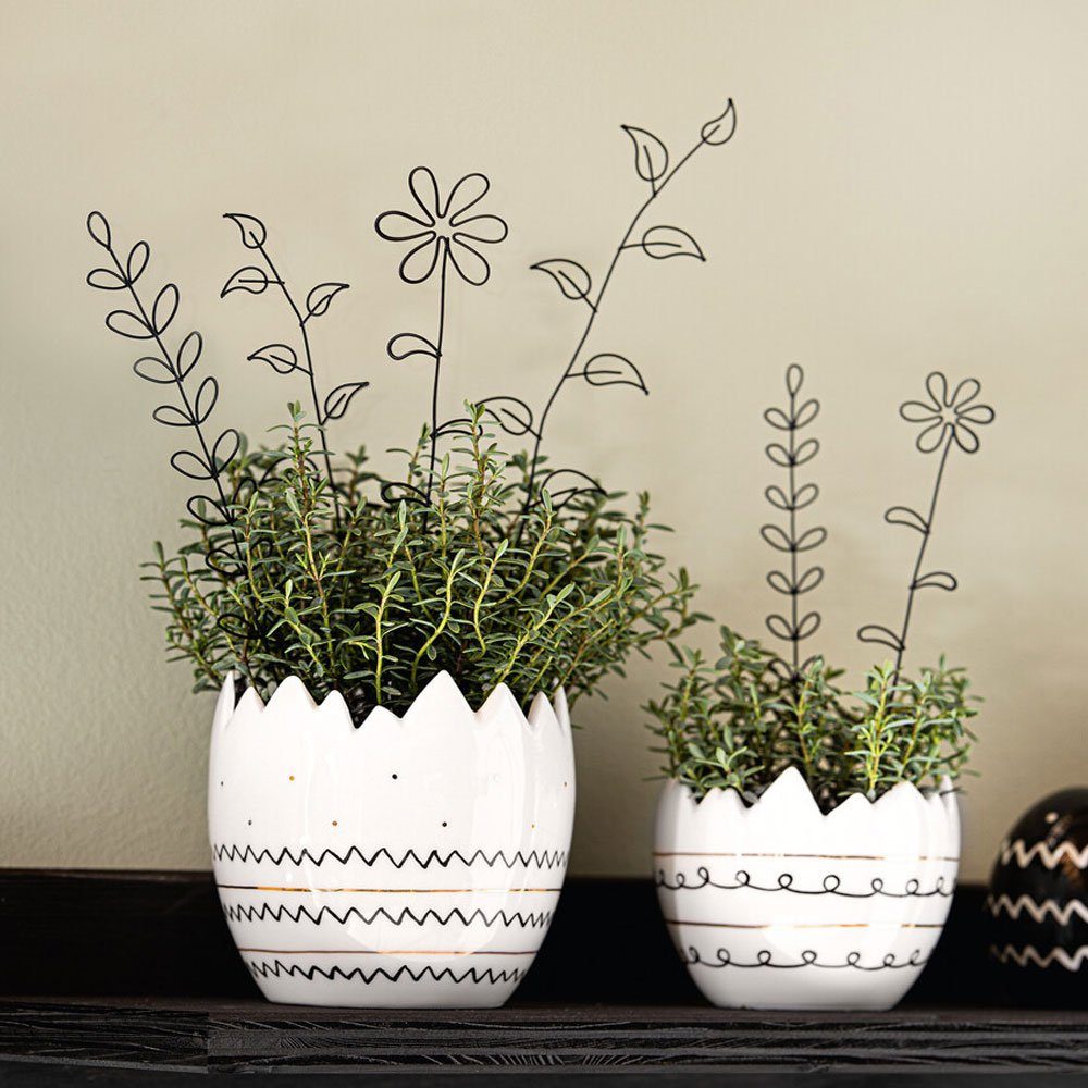 Hometrends24.de Gartenstecker Blumenstecker Stecker Blumen Blätter