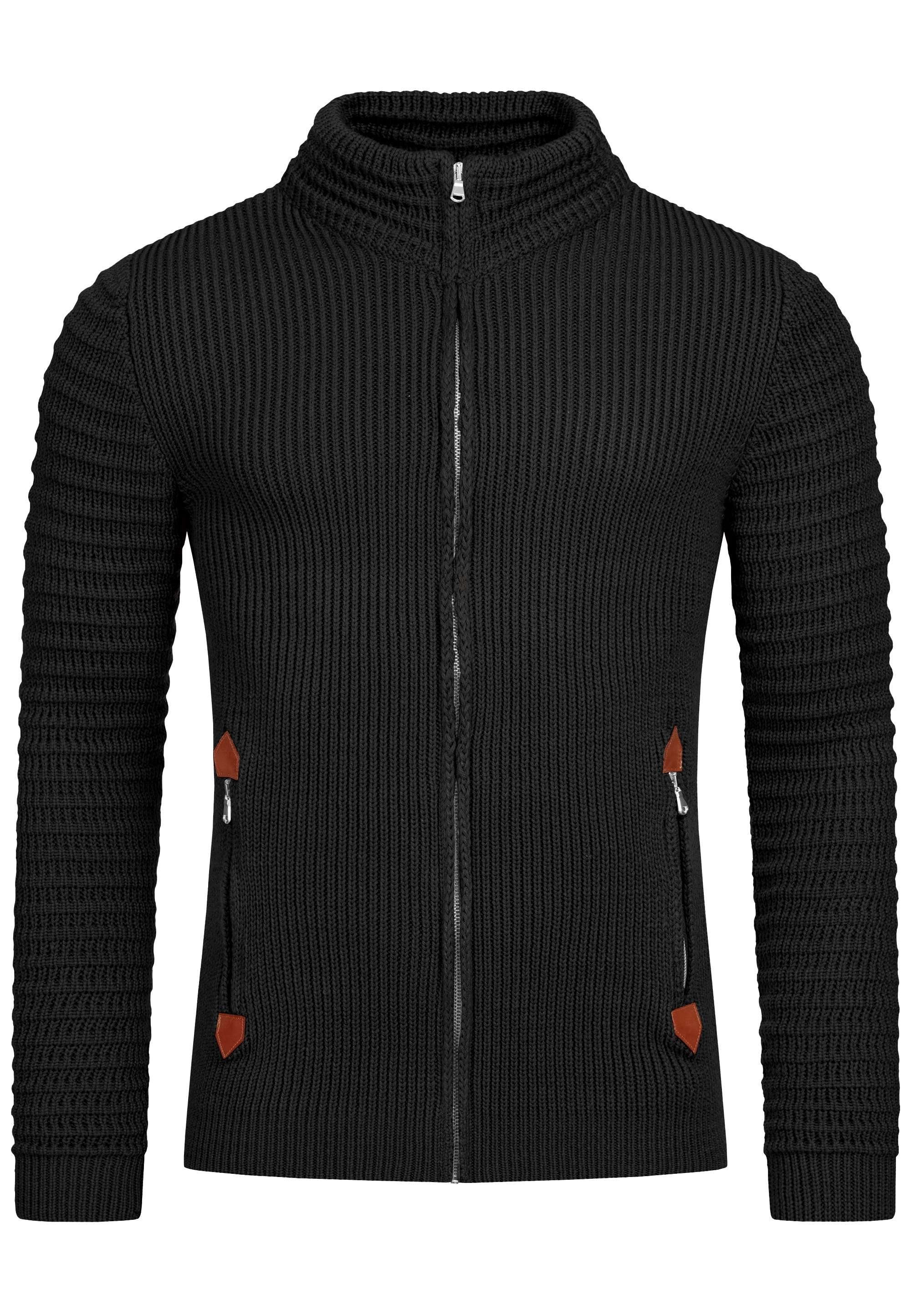 RedBridge Strickjacke Tampa mit Stehkragen