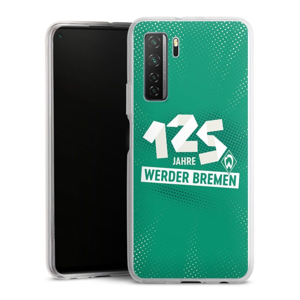 DeinDesign Handyhülle 125 Jahre Werder Bremen Offizielles Lizenzprodukt, Huawei P40 lite 5G Silikon Hülle Bumper Case Handy Schutzhülle