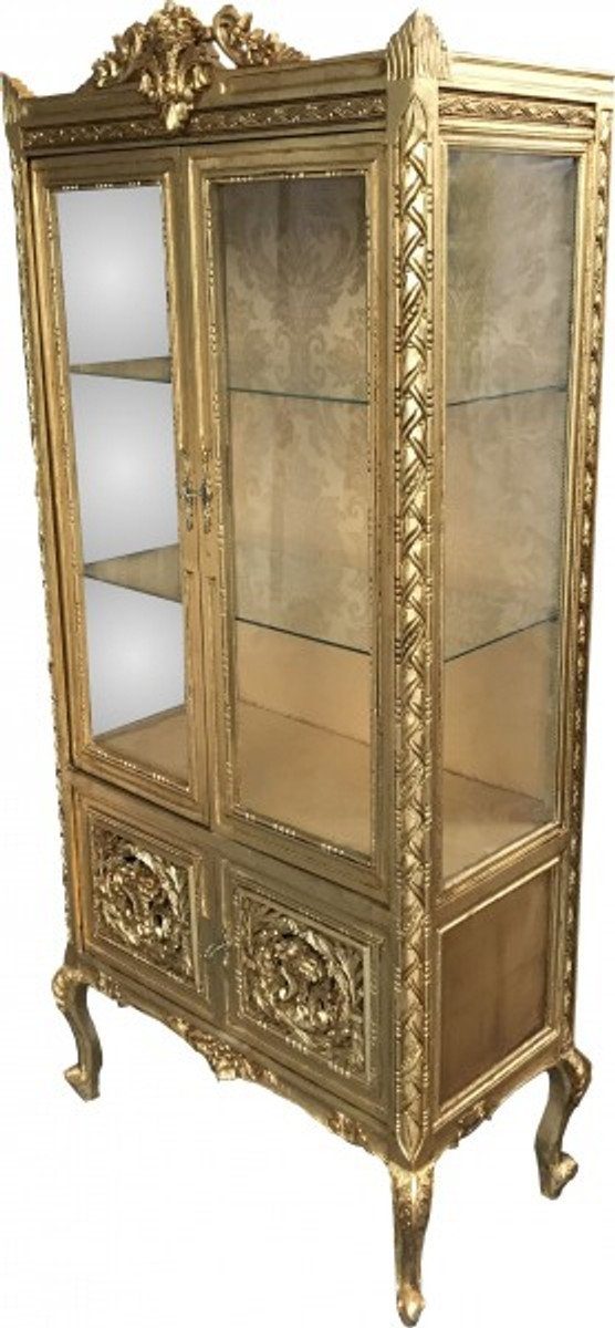 ModF7 Vitrine Casa Padrino Vitrine - Doppel Vitrinenschrank Gold Barock