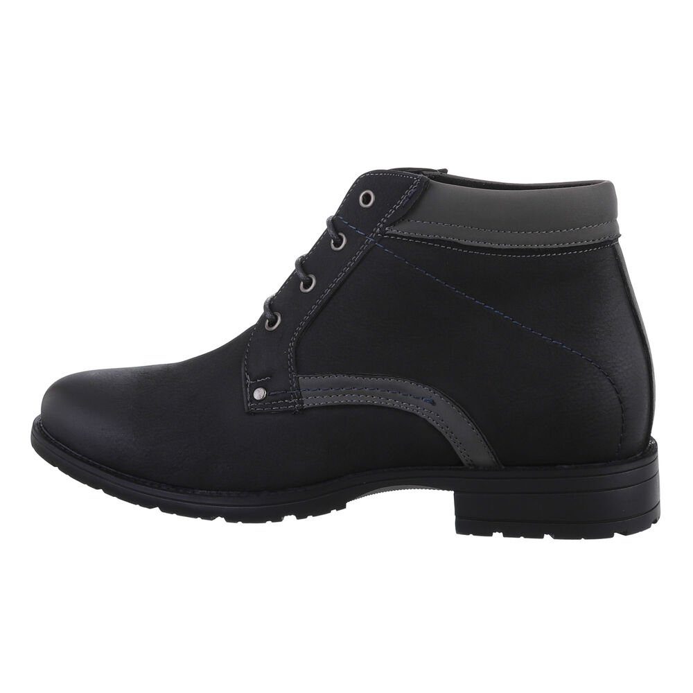Coolwalk Herren Schnürschuhe Freizeit Stiefelette (79225085) Blockabsatz Boots in Schwarz