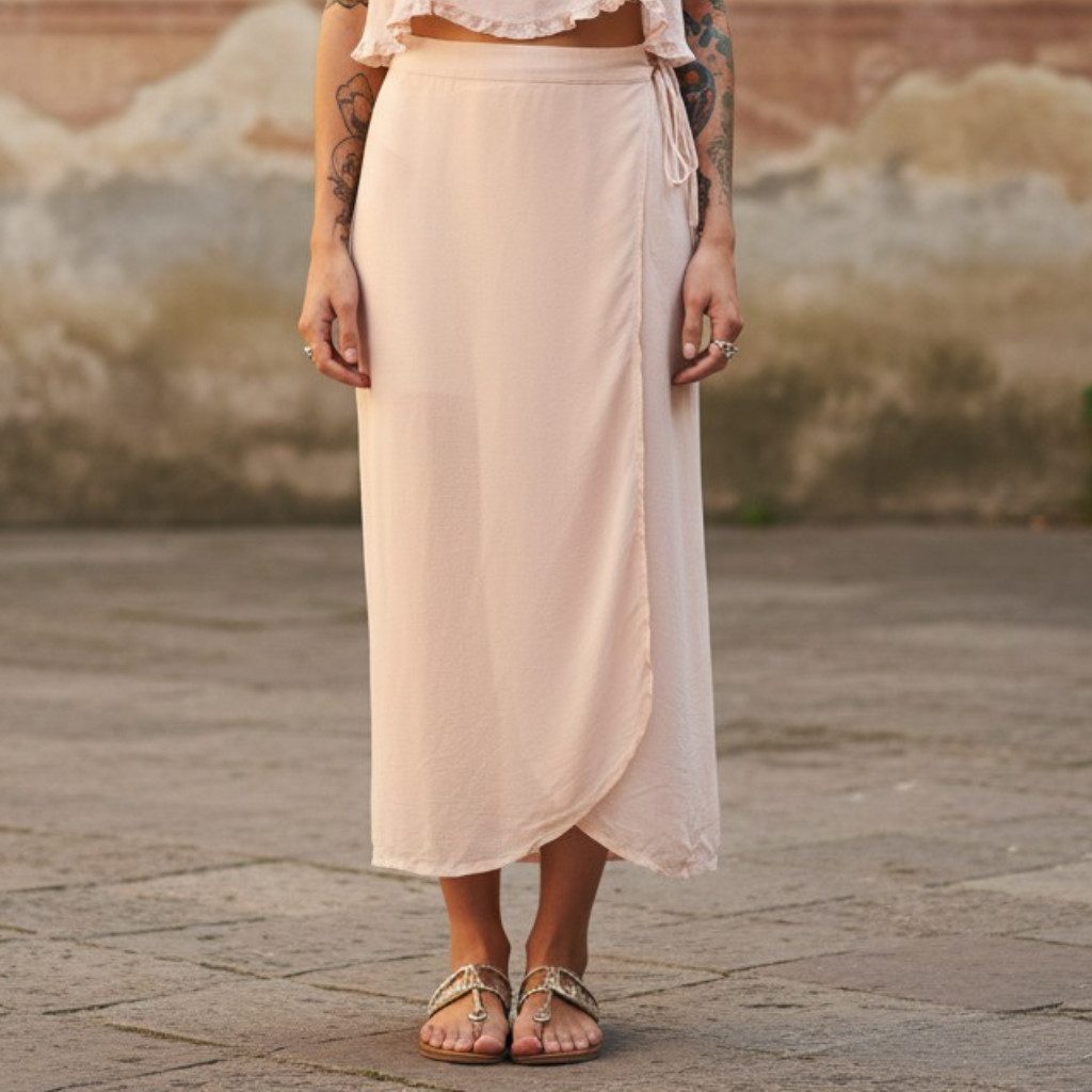 Guru-Shop Minirock Langer Wickelrock, Strandrock, Sommerrock -..